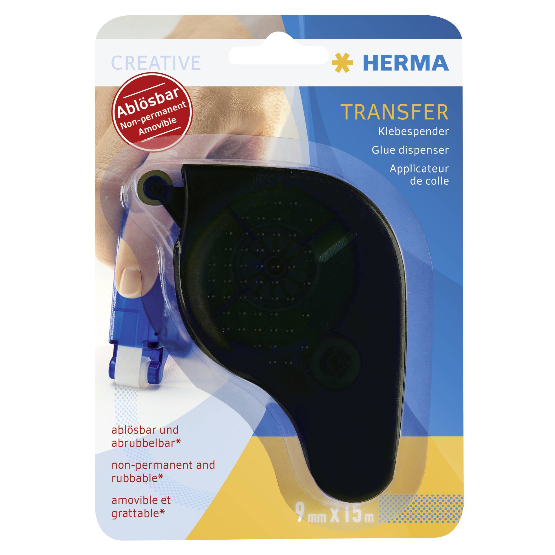 Herma transfer colla a nastro rimovibile, nero          1060
