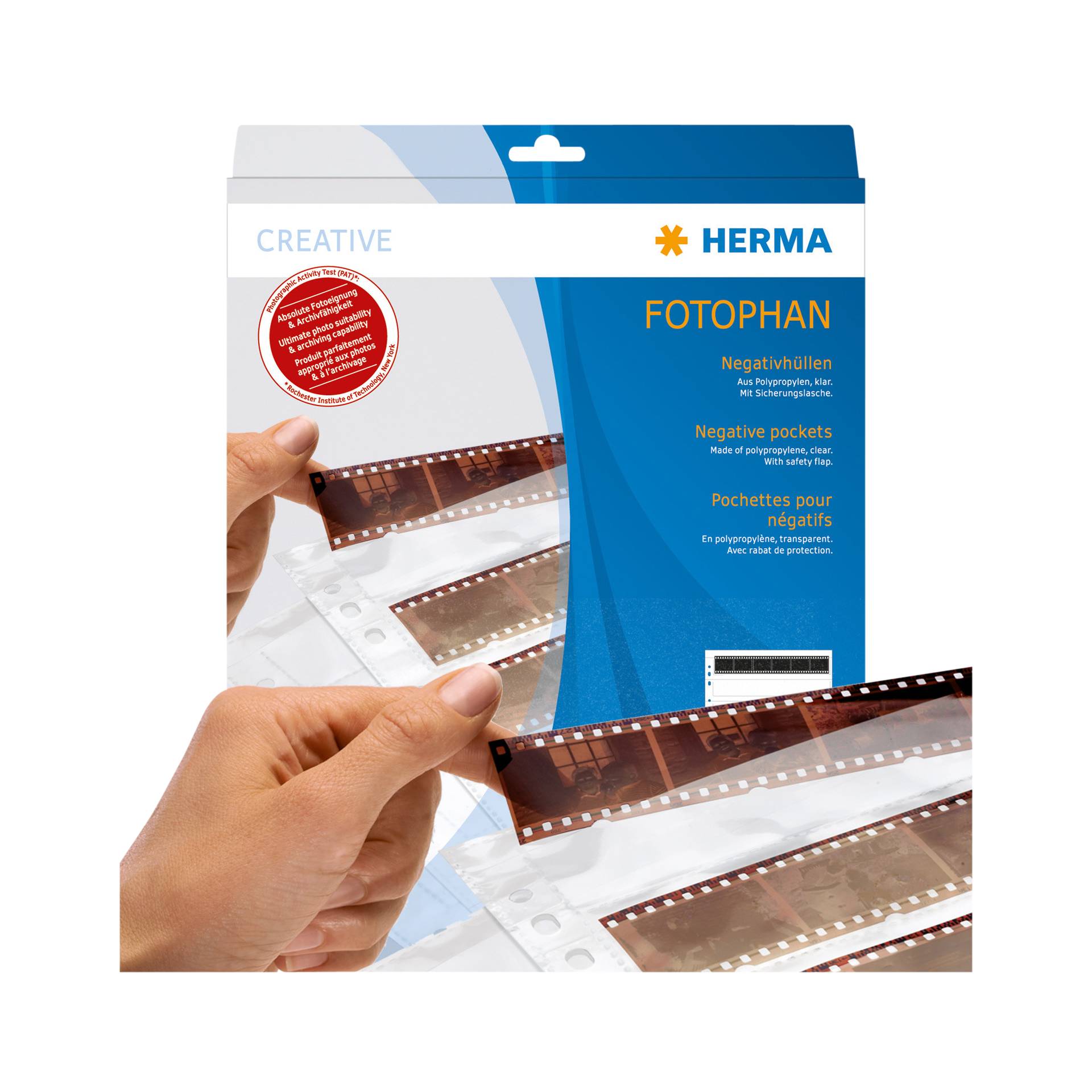 Herma negative MF PP chiaro       100 fogli   7769
