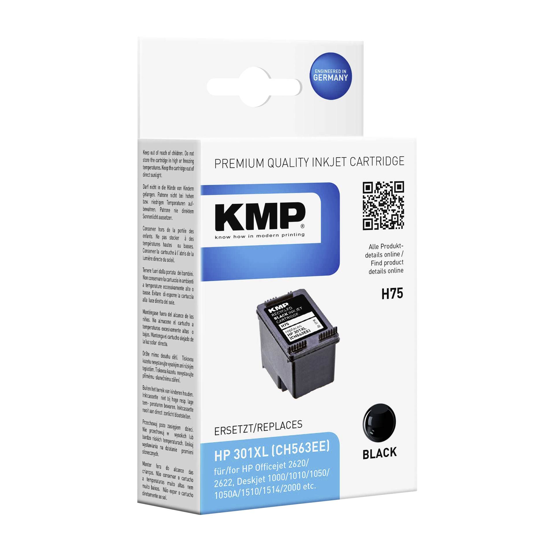 KMP H75 cartuccia     nero compatibile con HP CH 563 EE