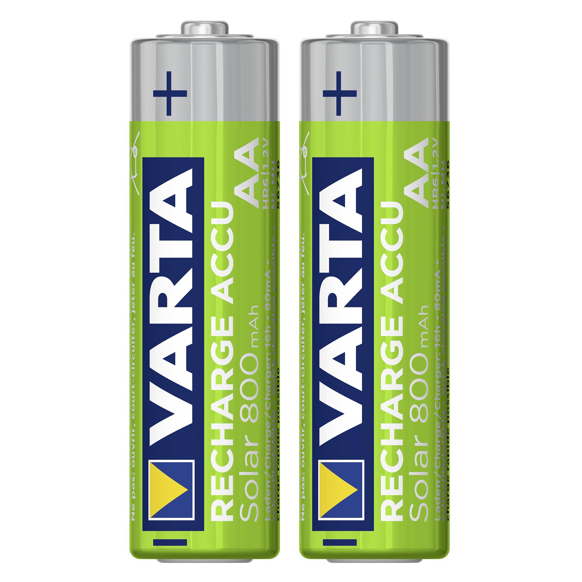 1x2 Varta batteria Solare AA NiMH 800 mAh Mignon
