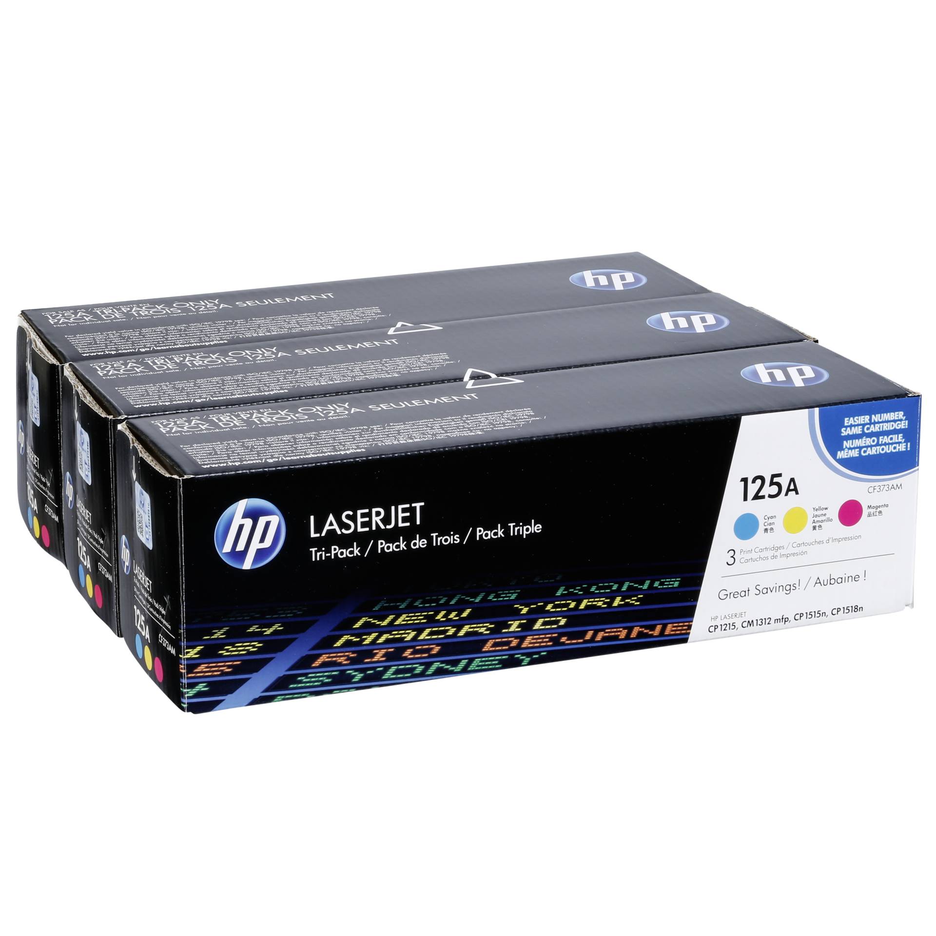 HP Toner Multi Pack CF 373 AM C/M/Y No. 125 A