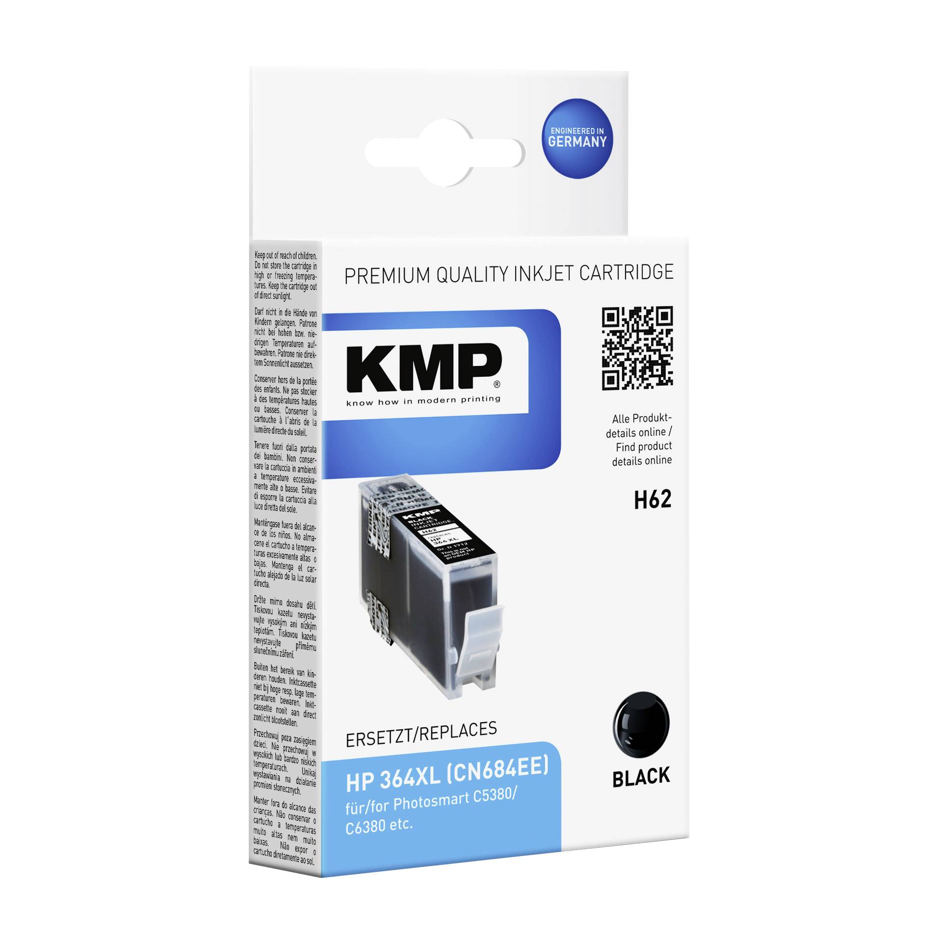 KMP H62 cartuccia nero comp. c. HP CN 684 EE No. 364 XL