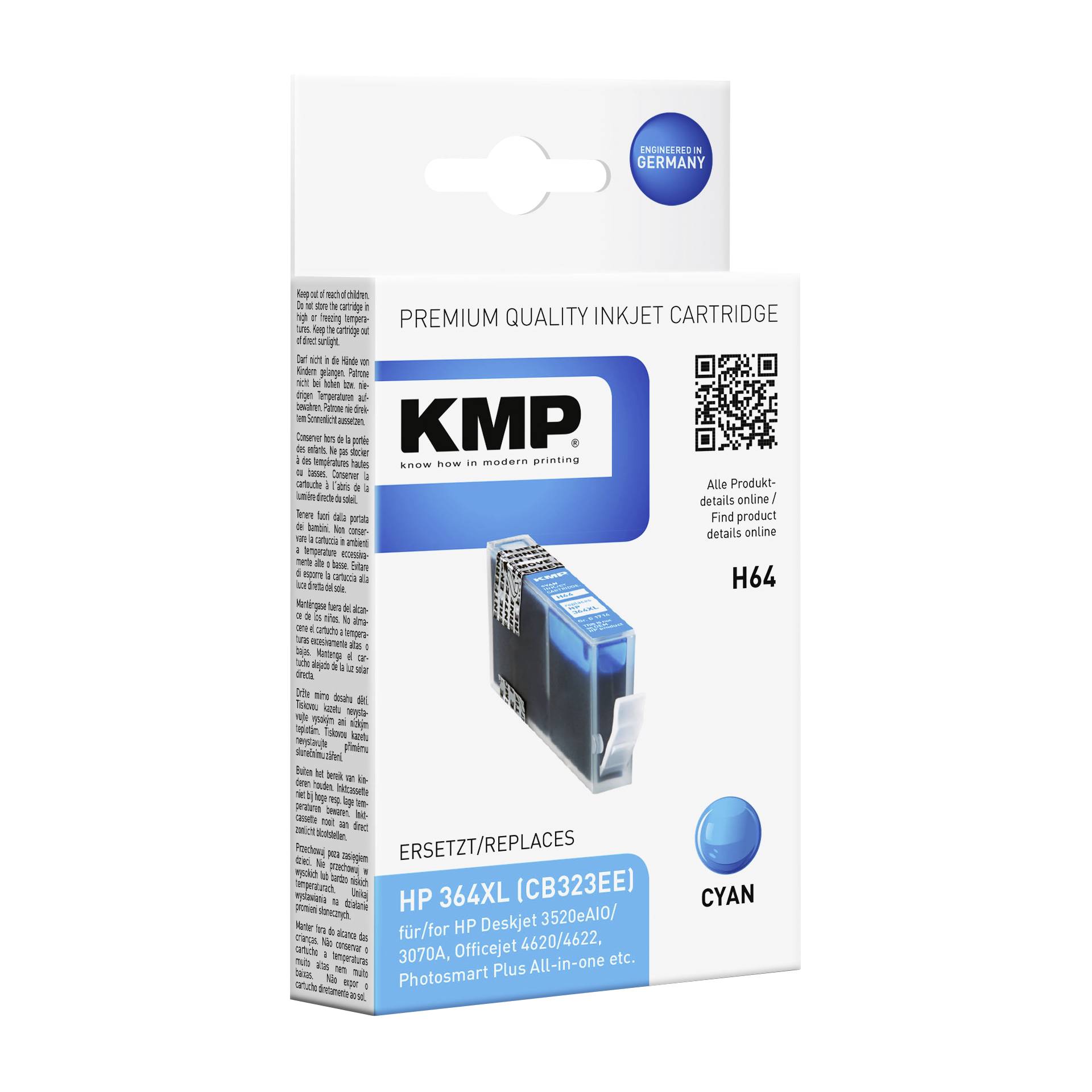 KMP H64 cartuccia ciano comp. c. HP CB 323 EE No. 364 XL
