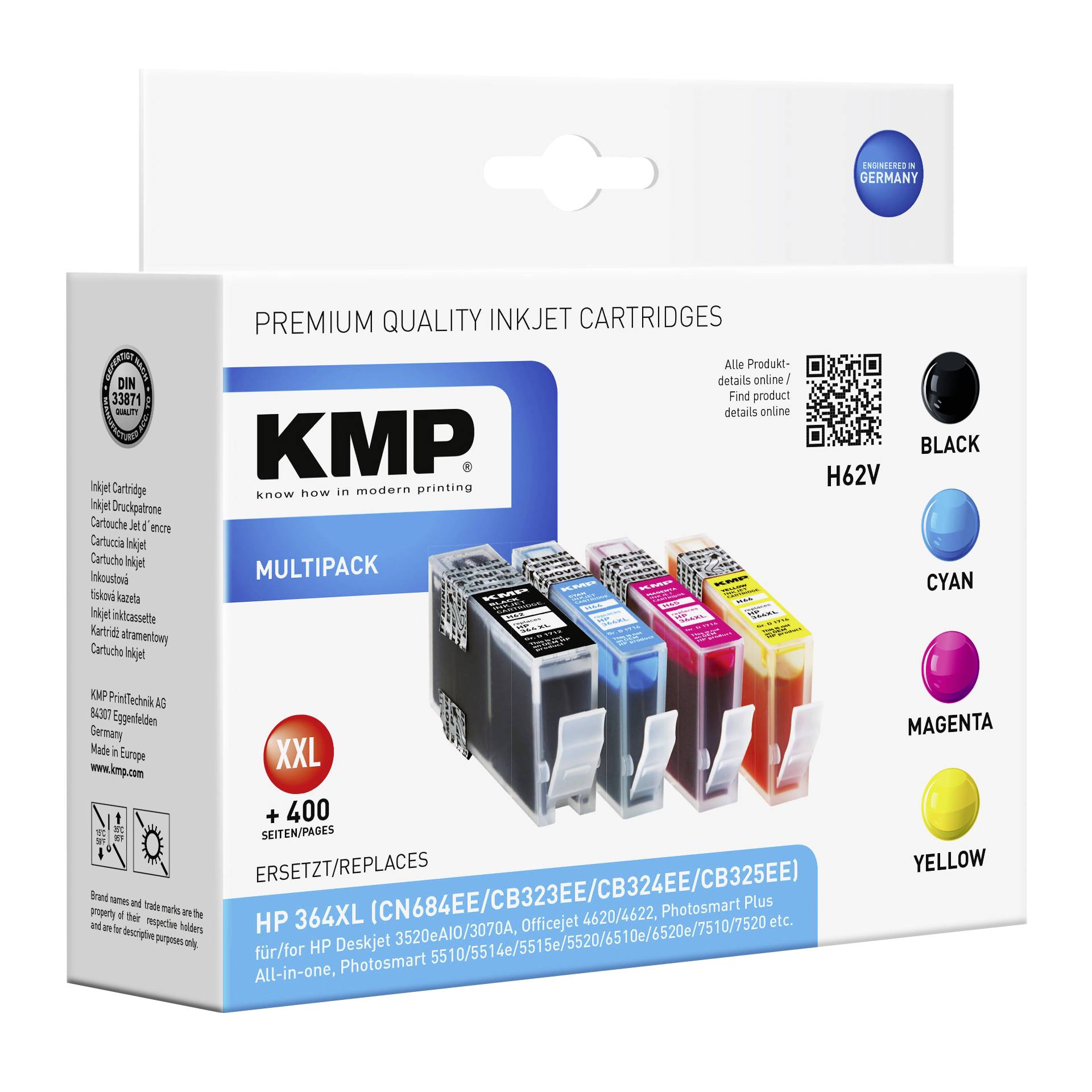 KMP H62V Promo Pack BK/C/M/Y compatibile con HP No. 364 XL