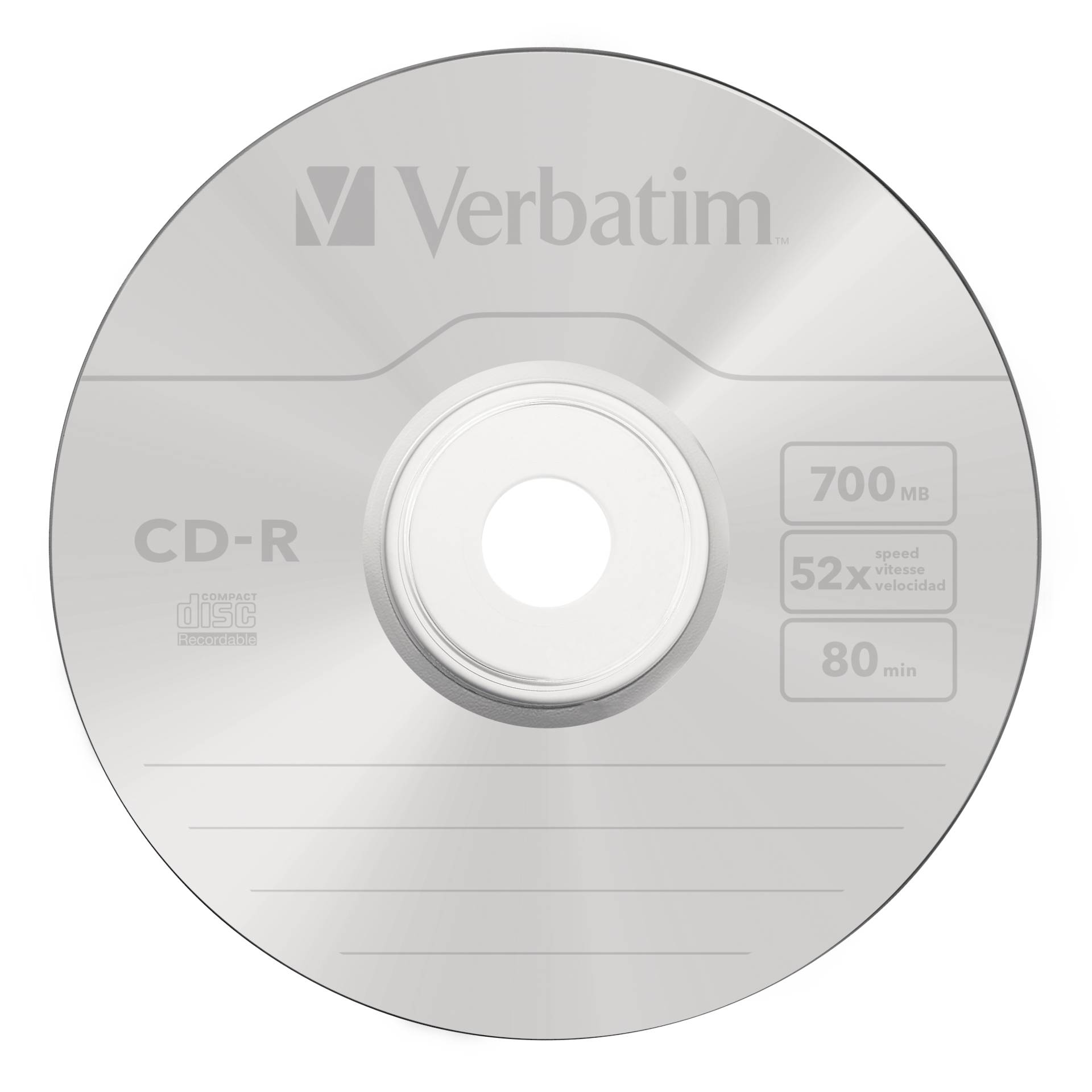1x10 Verbatim Data Life plus CD-R 80 / 700MB, 52x Speed JC