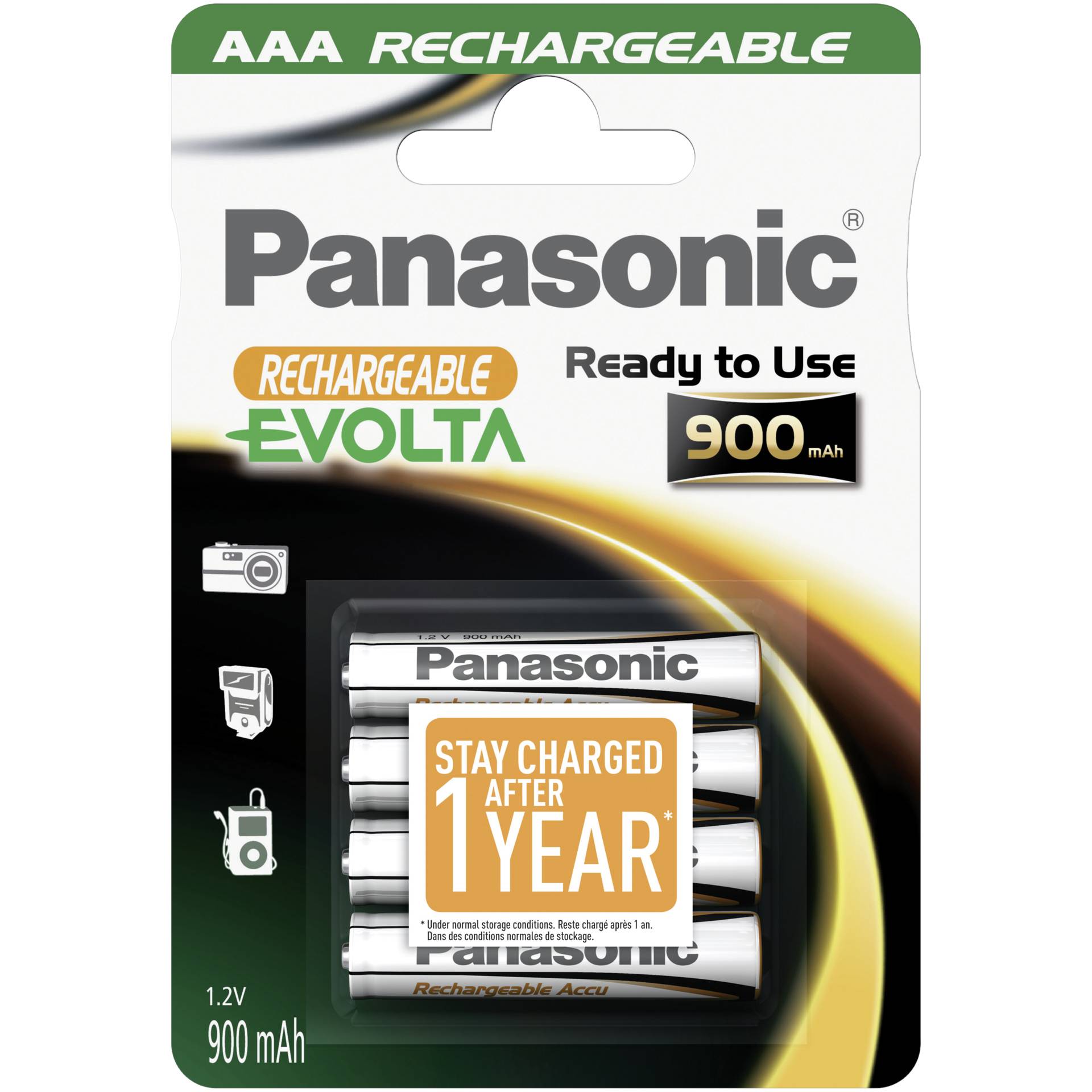 1x4 Panasonic batt. NiMH Micro AAA 900 mAh