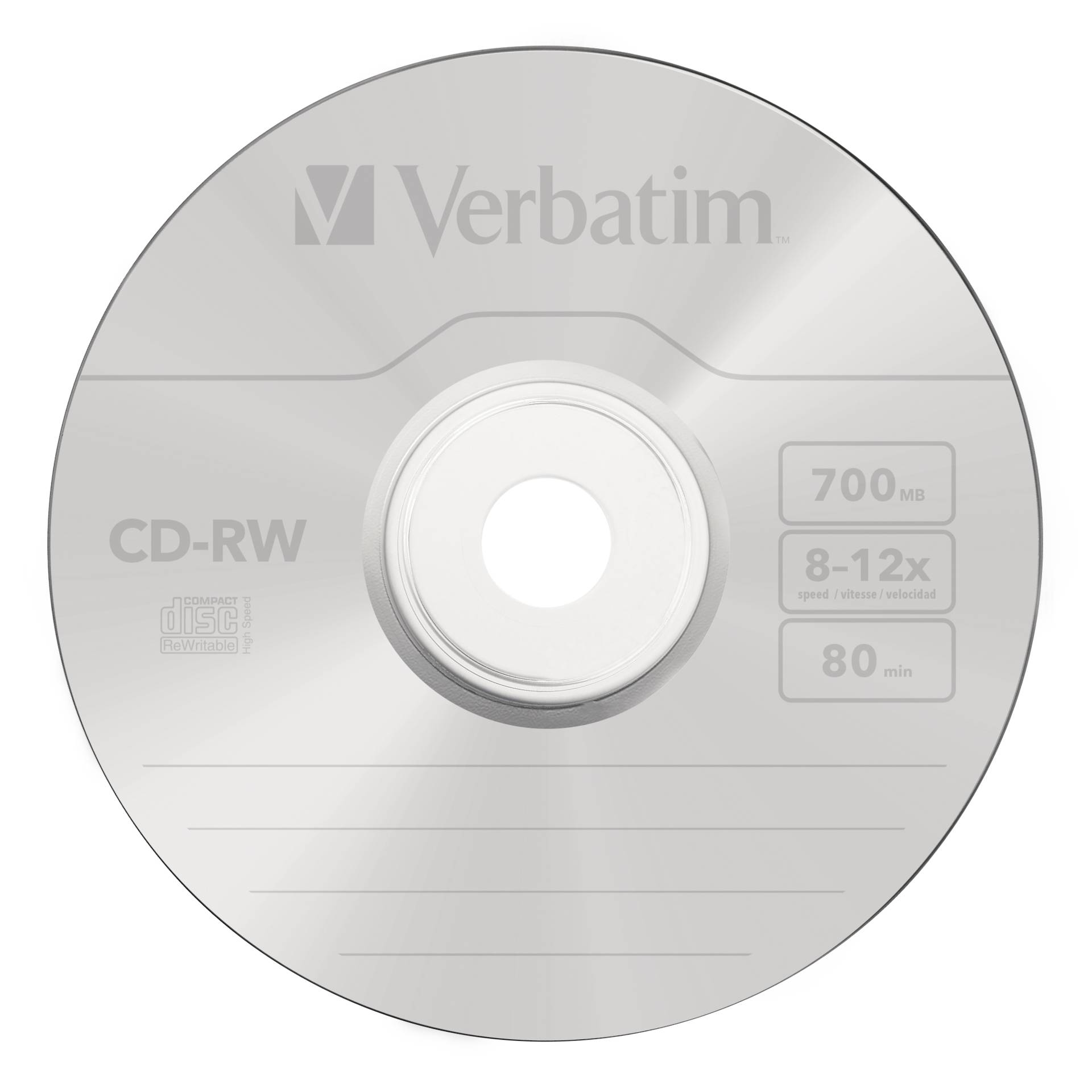 1x10 Verbatim CD-RW 80 / 700MB 8x - 12x Speed, Jewel custodi