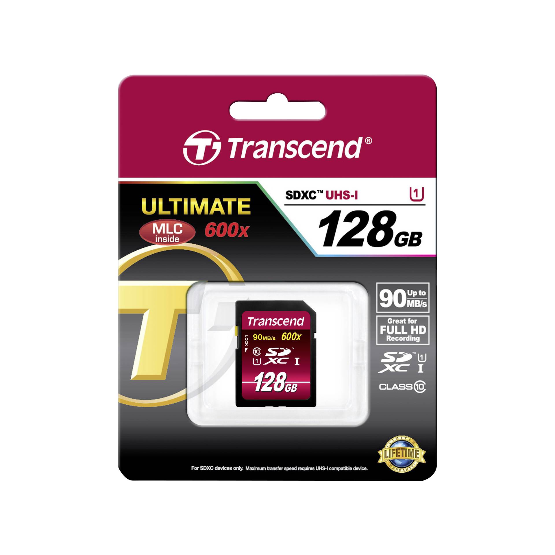 Transcend SDXC 128GB Class10 UHS-I 600x Ultimate