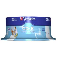 1x25 Verbatim CD-R 80 / 700MB 52x Speed, Data Life plus prin 2