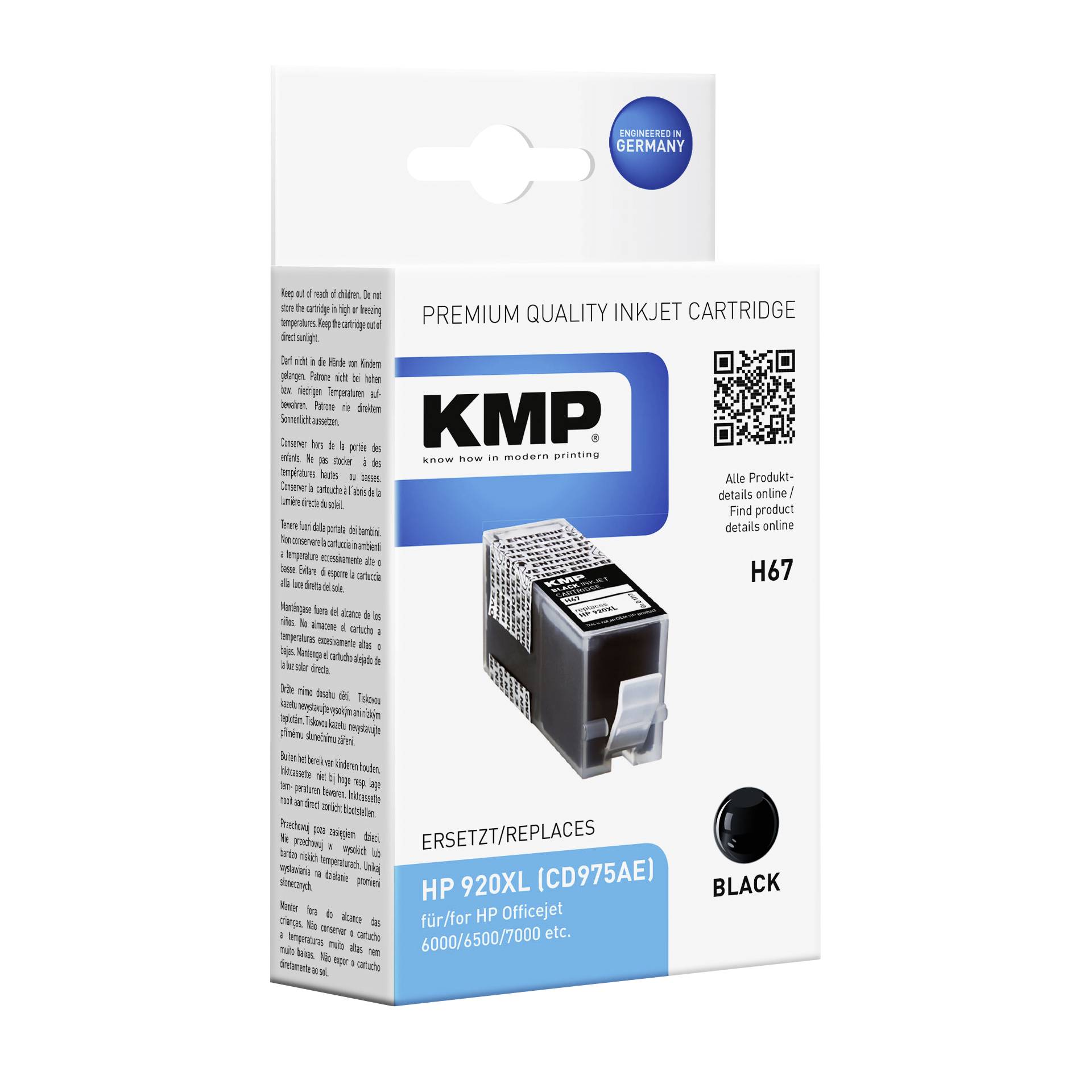 KMP H67 cartuccia nero compat. per HP CD 975 AE Nr. 920 XL