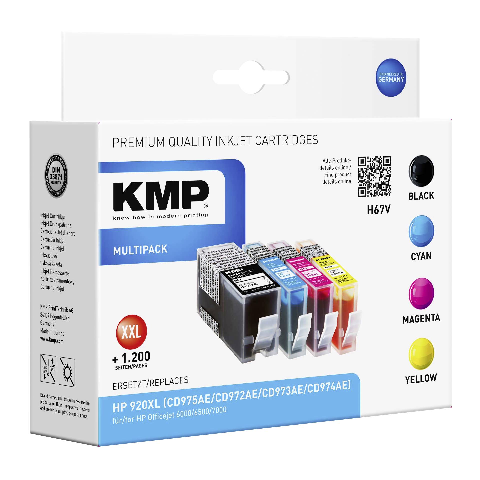 KMP H67V Multipack BK/C/M/Y compatibile con HP Nr. 920 XL