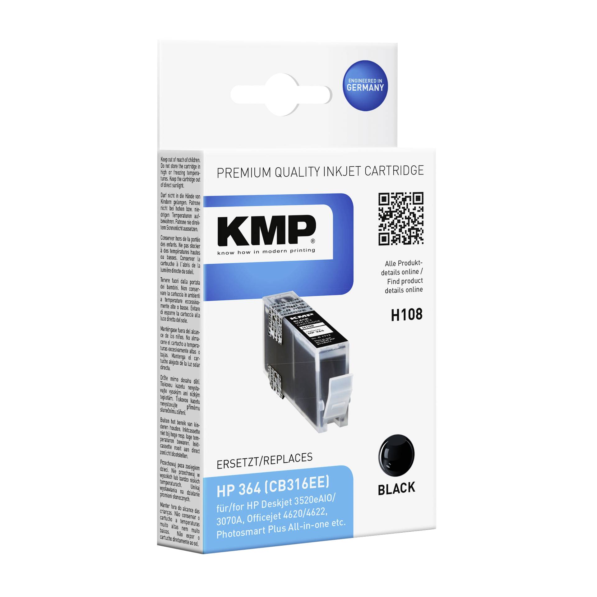 KMP H108 cartuccia nero compatibile con HP CB 316 EE