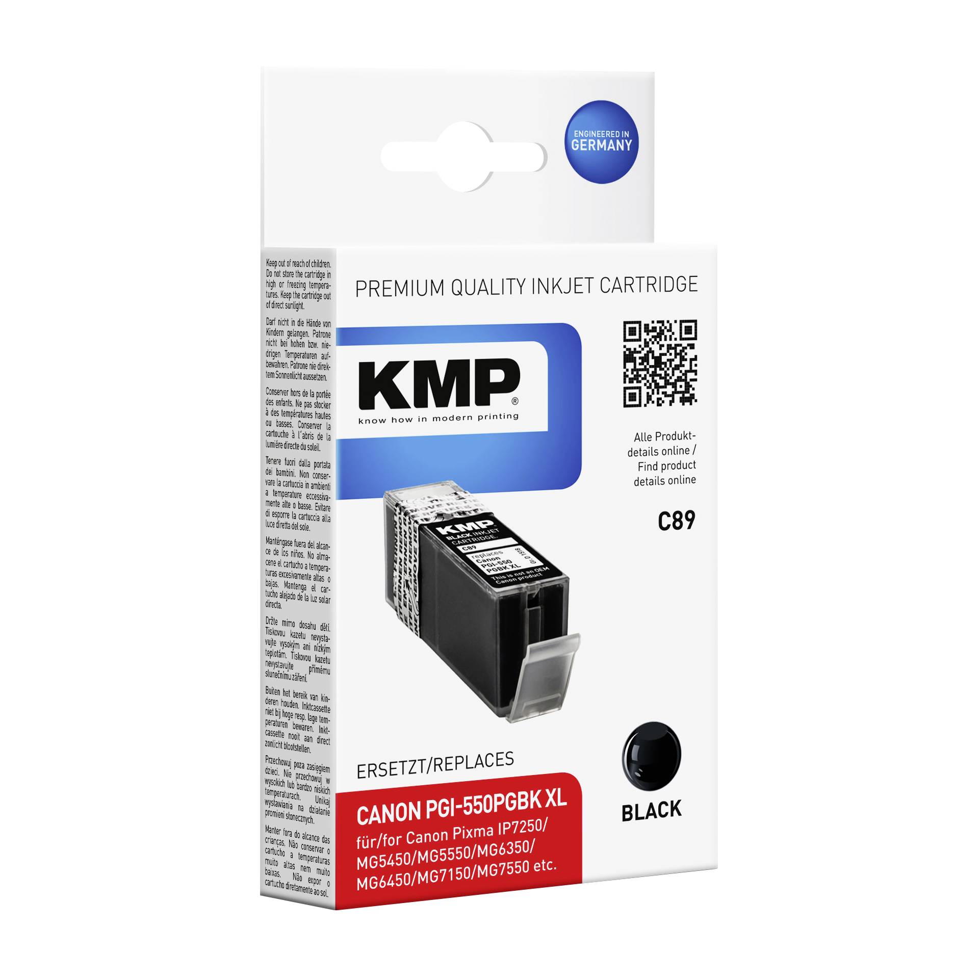 KMP C89 cartuccia nero compatibile - Canon PGI-550PGBK