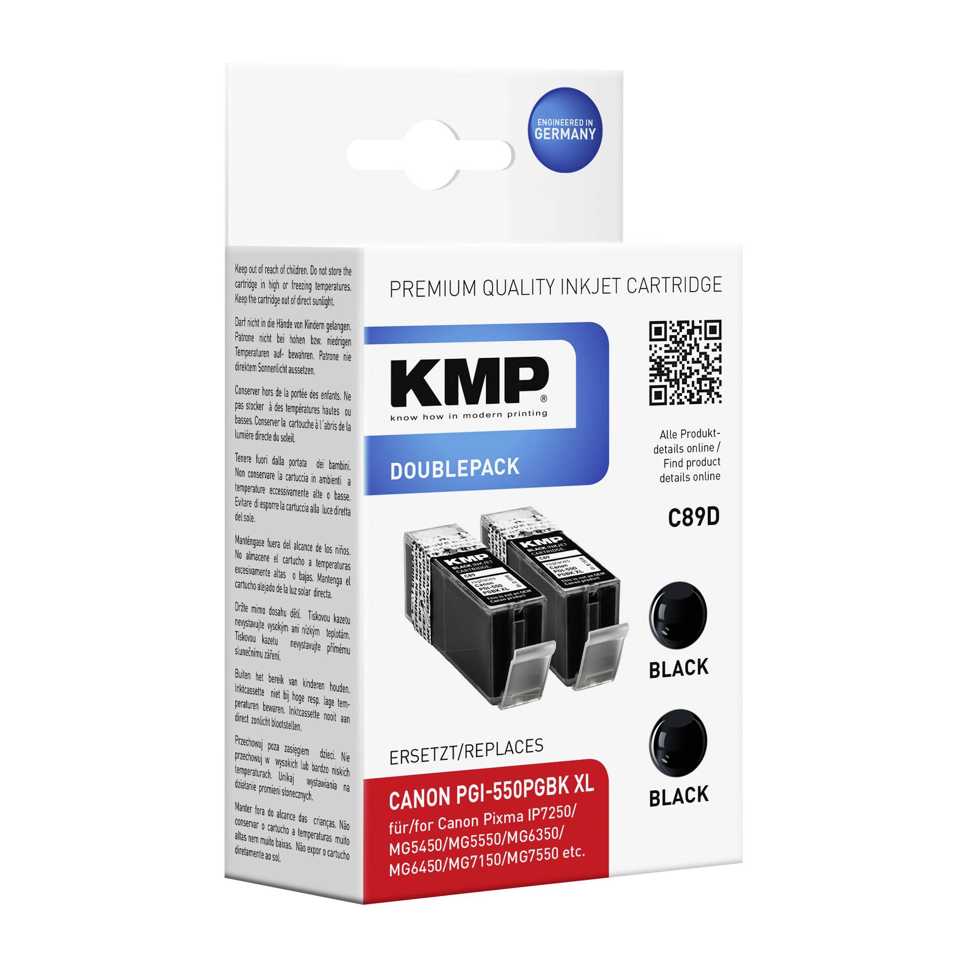 KMP C89D cartuccia sw DP compatib. con Canon PGI-550PGBK