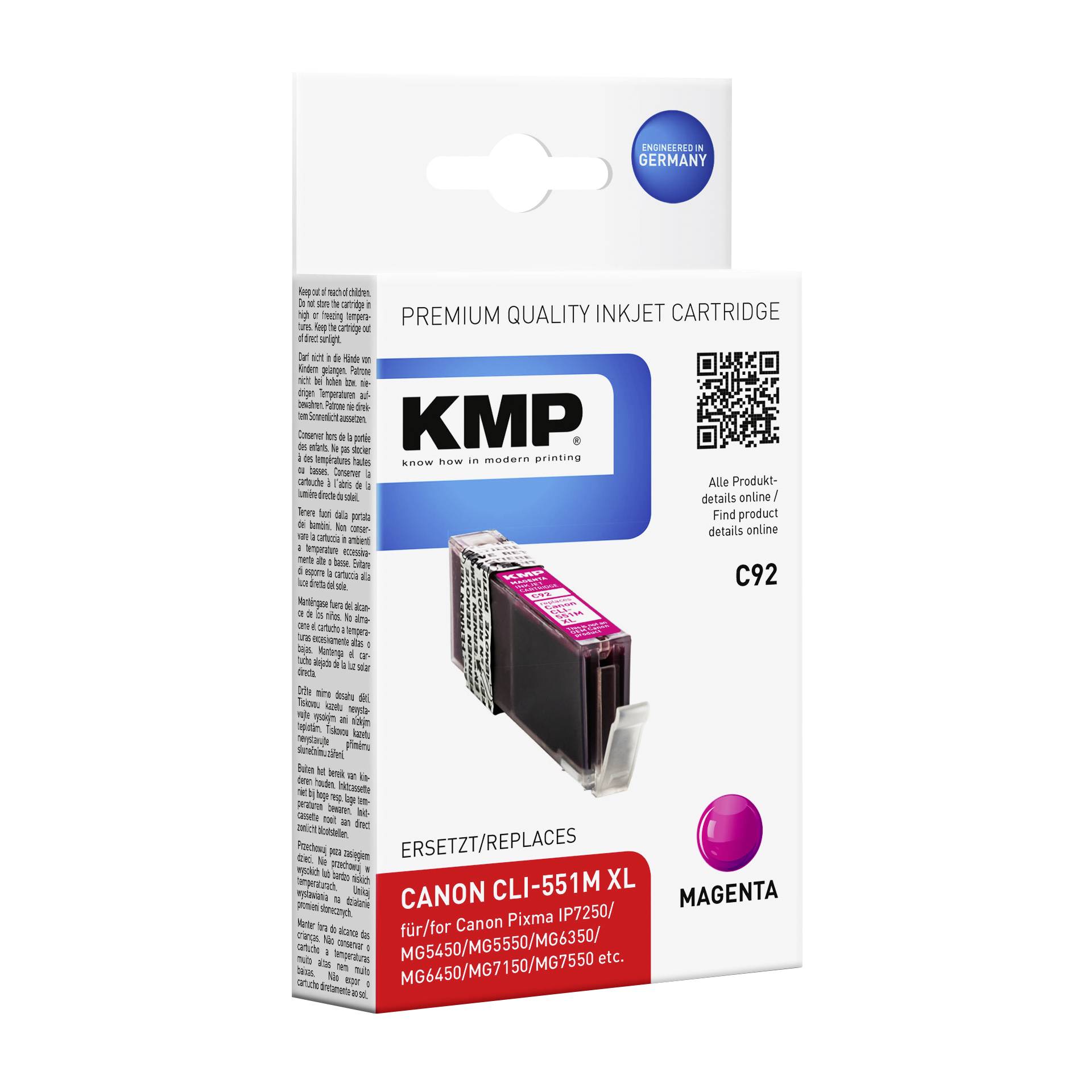 KMP C92 cartuccia magenta comp. con Canon CLI-551 M XL