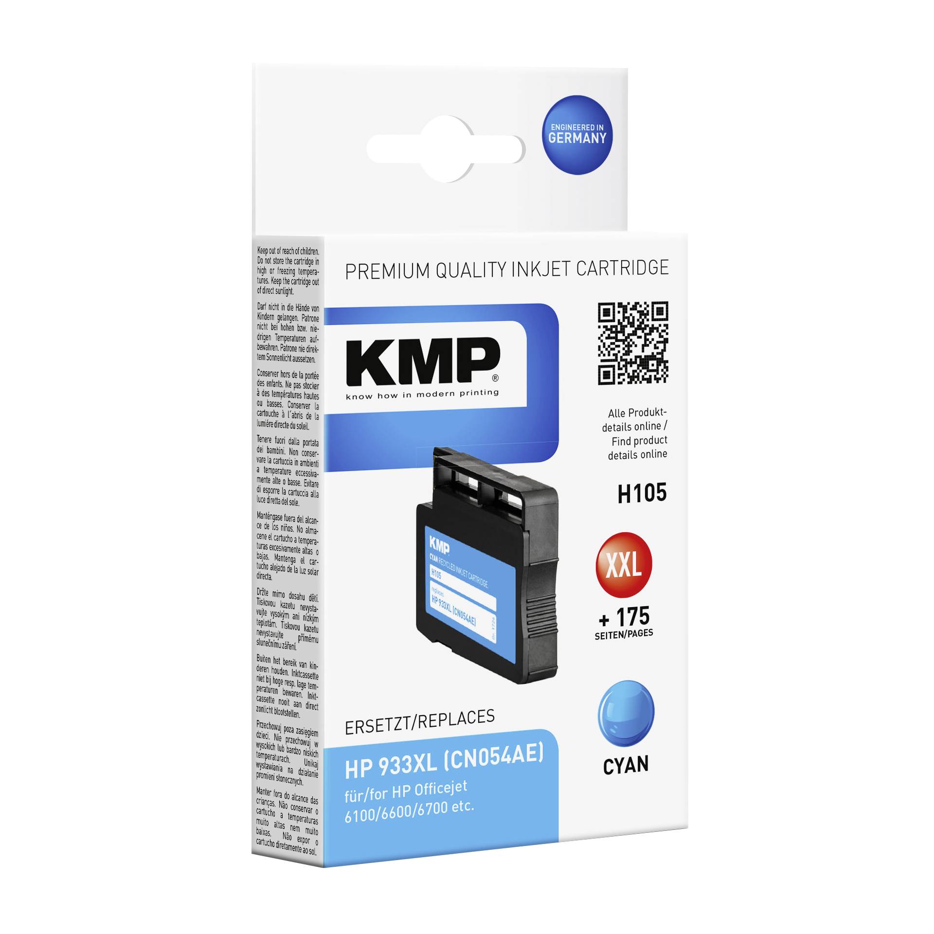 KMP H105 cartuccia ciano comp. con HP CN 054 AE 933 XL