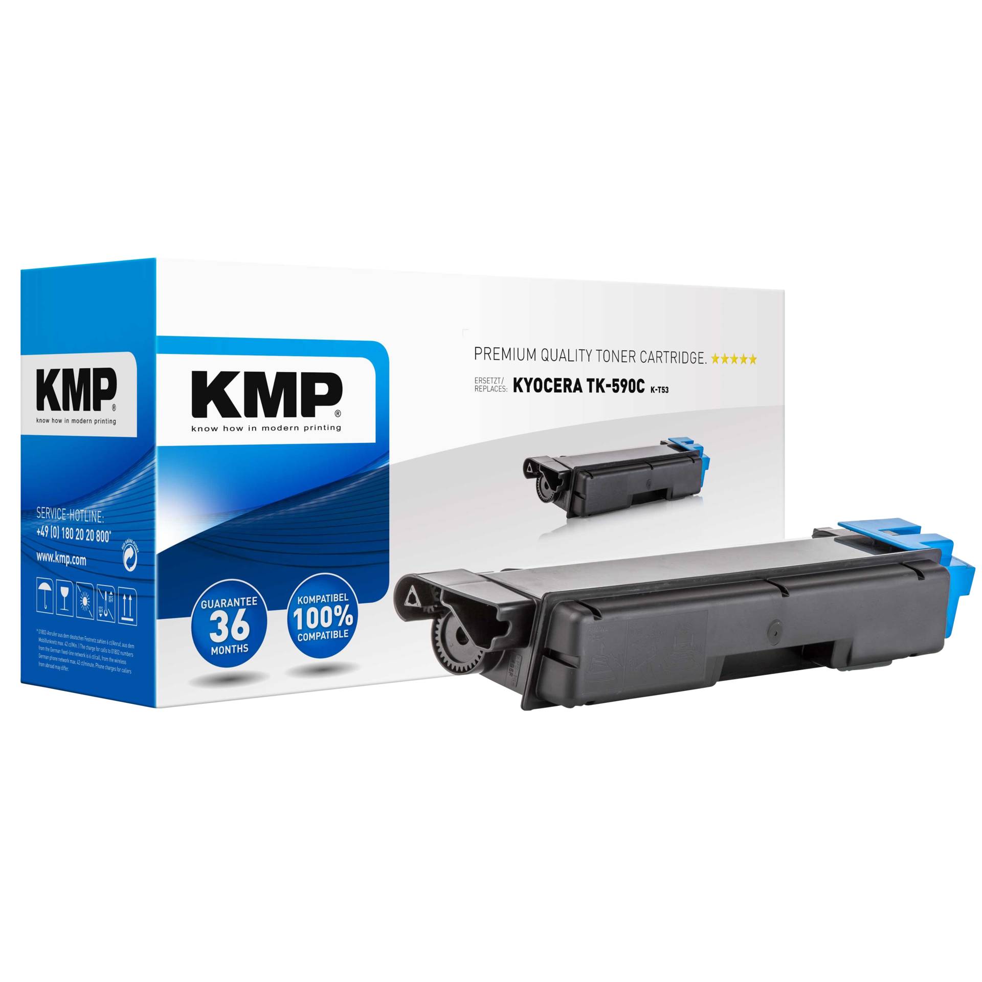 KMP K-T53 cartuccia ciano compatibile con Kyocera TK-590 C