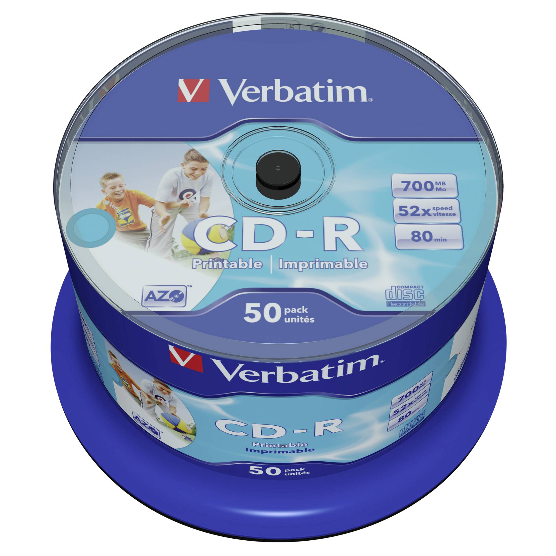 1x50 Verbatim CD-R 80 / 700MB 52x Speed wide printable gener
