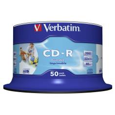 1x50 Verbatim CD-R 80 / 700MB 52x Speed wide printable gener 2