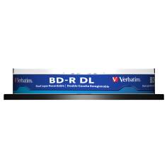 1x10 Verbatim BD-R Blu-Ray 50GB 6x Speed, bianco blu Cakebox 2