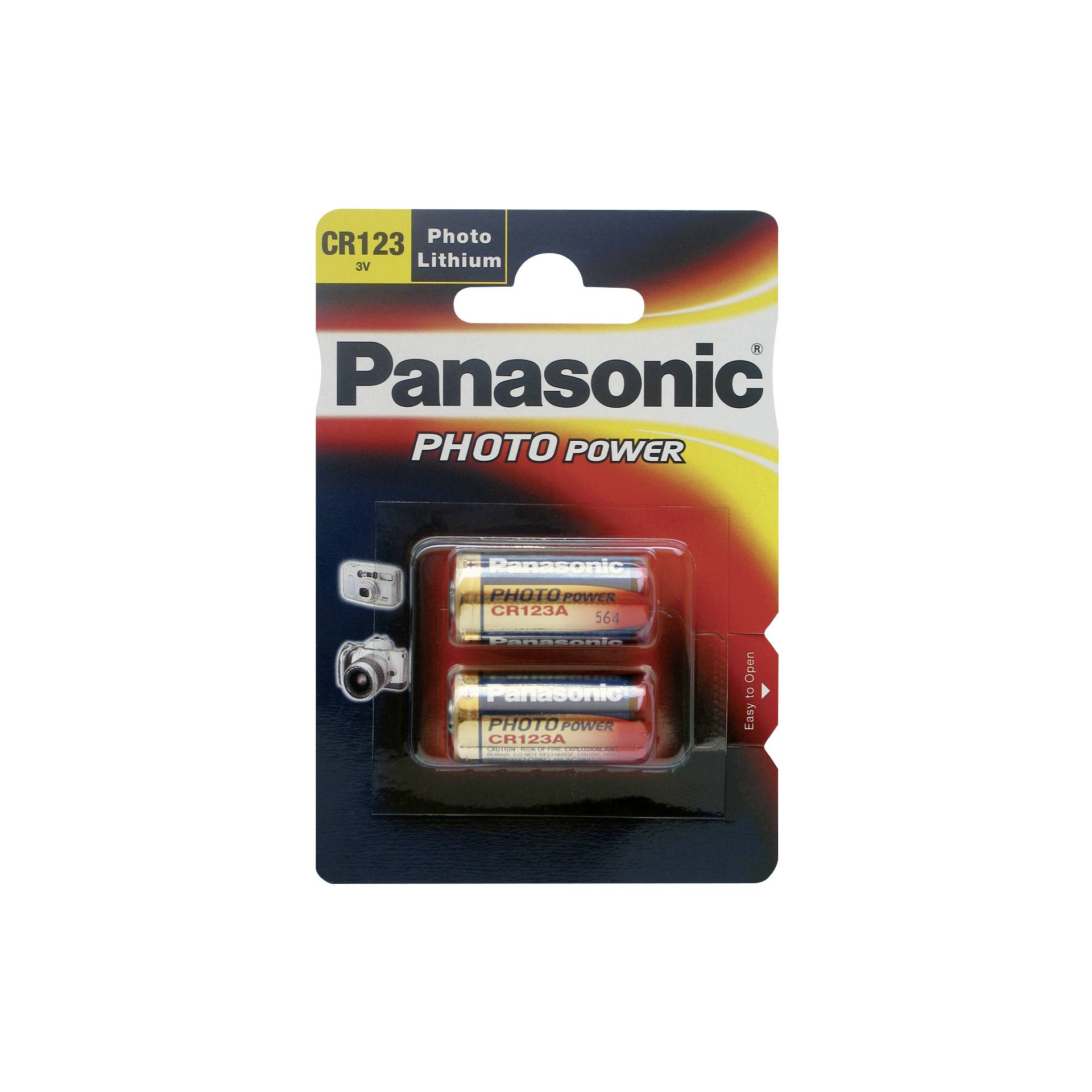 1x2 Panasonic Photo CR 123 A Lithium