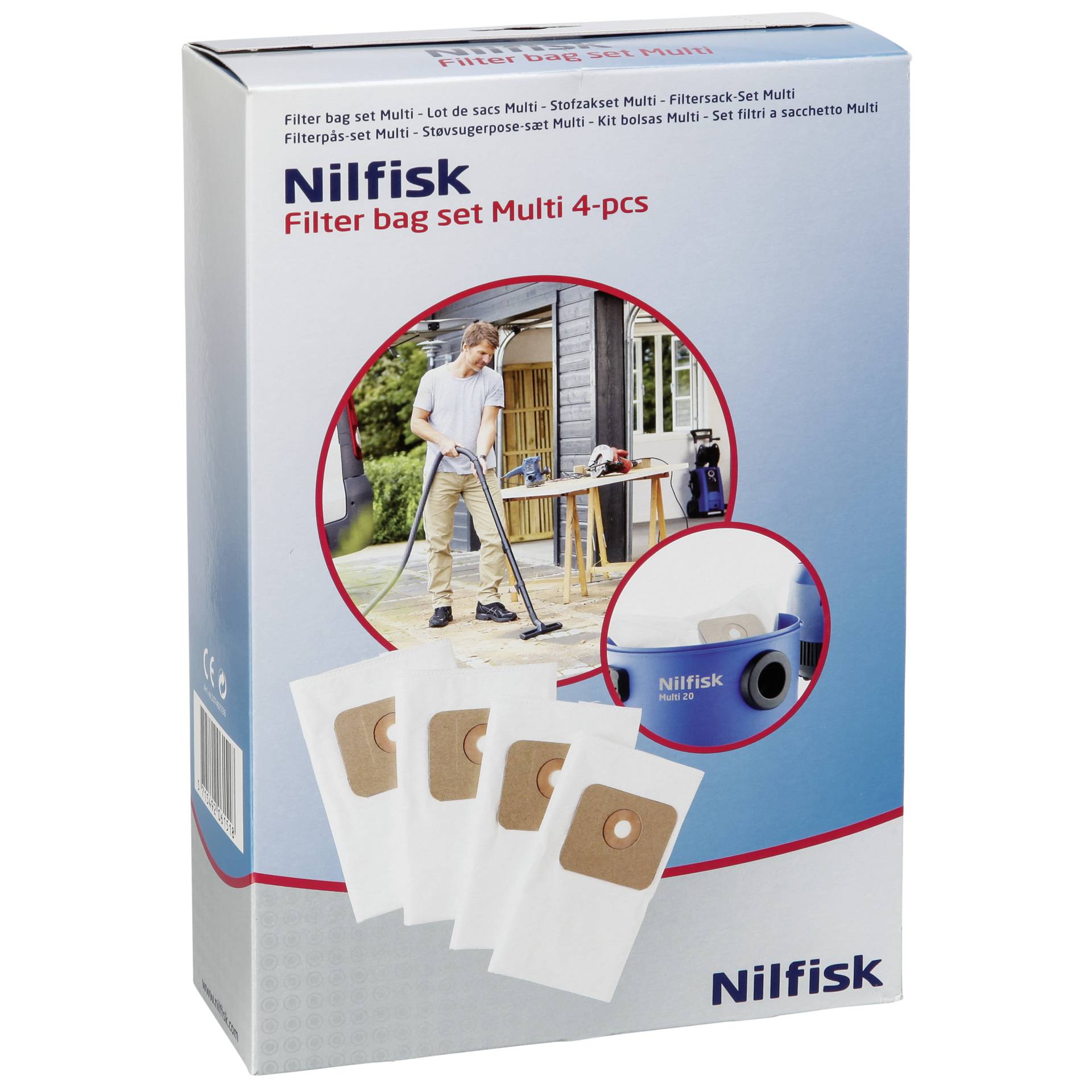 Nilfisk sacchetti filtri per Multi 4 pezzi