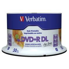 1x50 Verbatim DVD+R DL wide pr. 8x Speed, 8,5GB Life Series 2