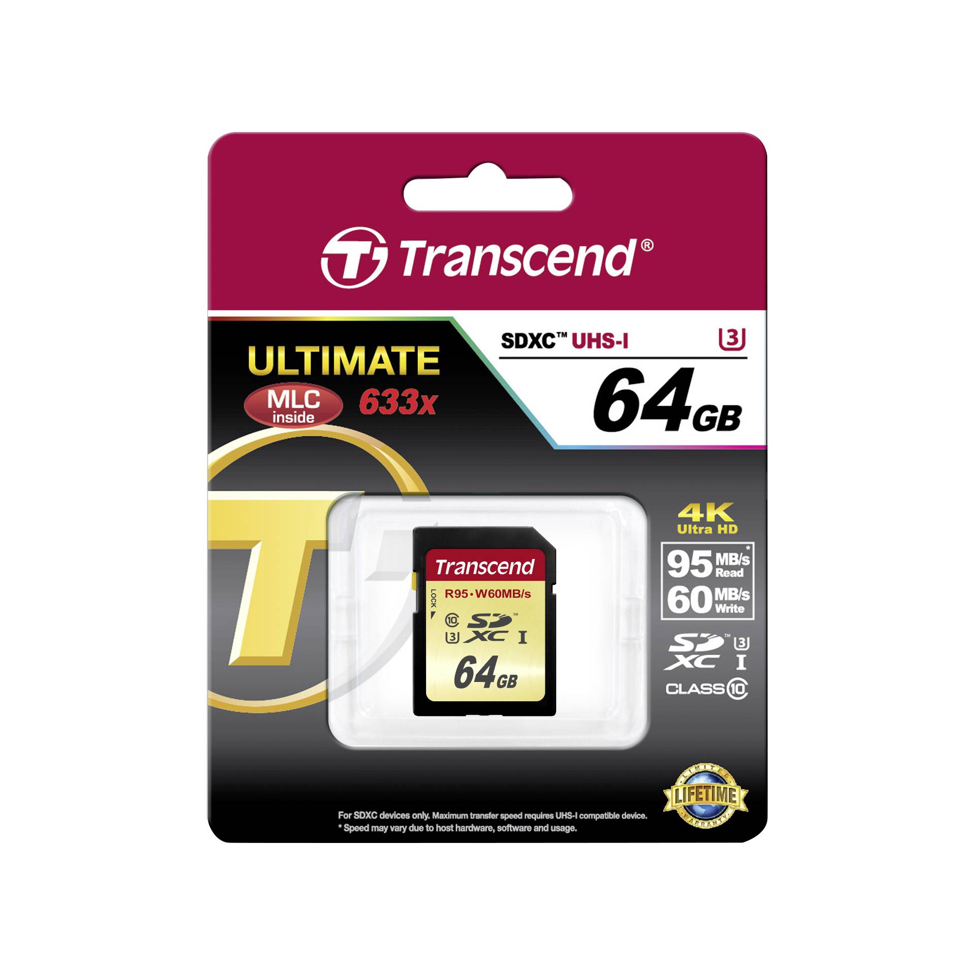 Transcend SDXC 64GB Class10 UHS-I U3 Ultimate