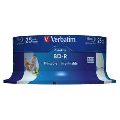 1x25 Verbatim BD-R Blu-Ray 25GB 6x Speed DL Wide Printable C 2