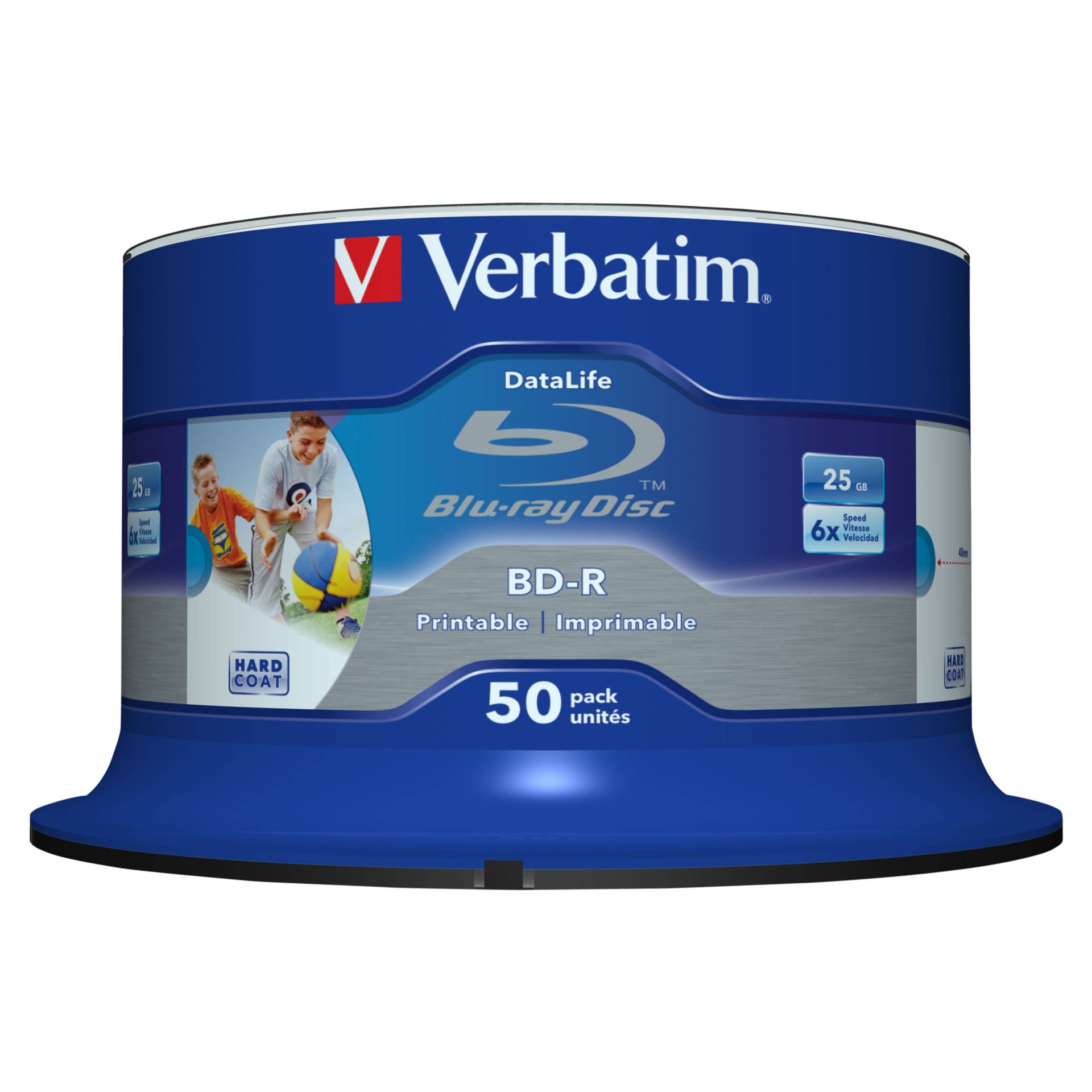 1x50 Verbatim BD-R Blu-Ray 25GB 6x Speed DL Wide Printable C
