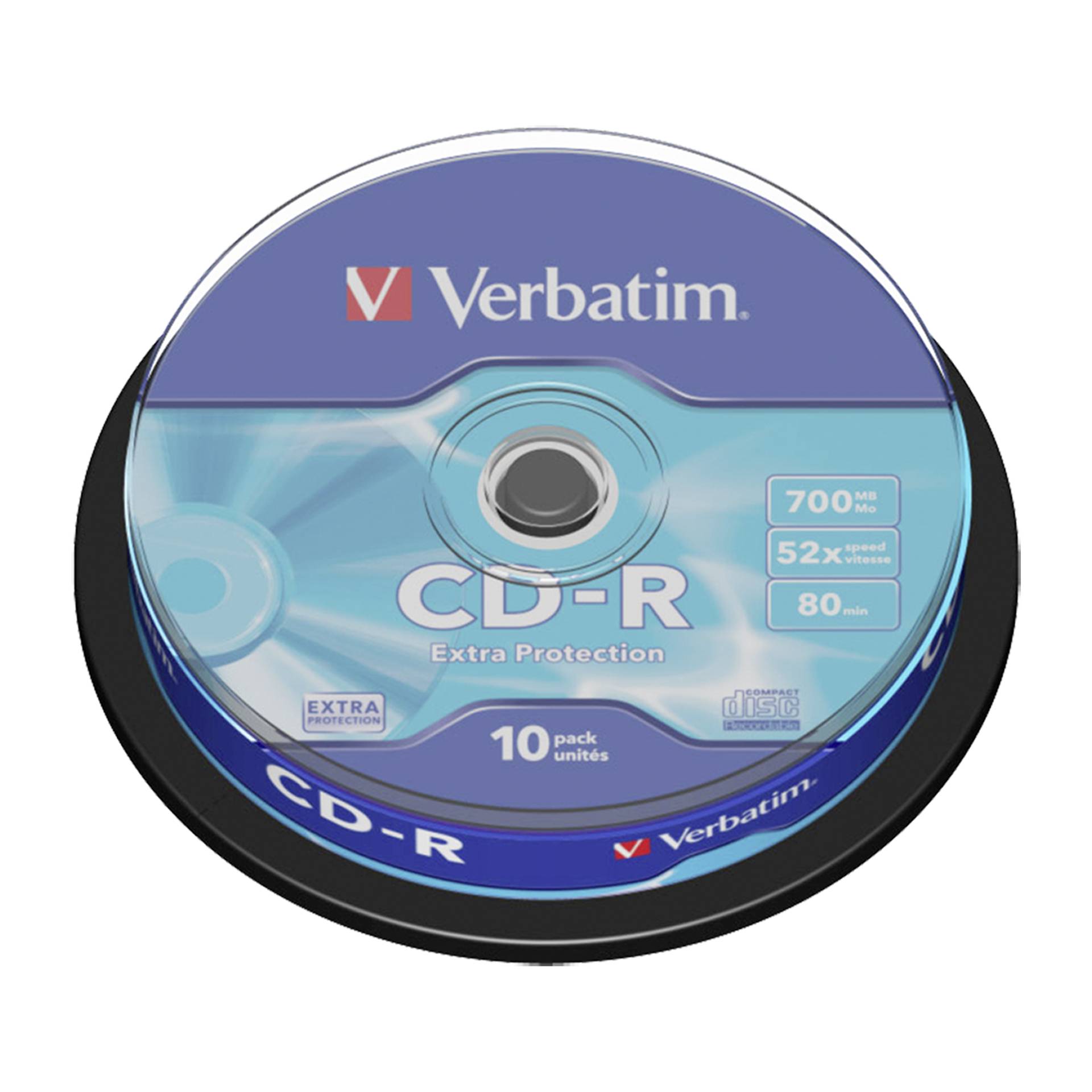 1x10 Verbatim CD-R 80 / 700MB 52x Speed Extra Protection CB