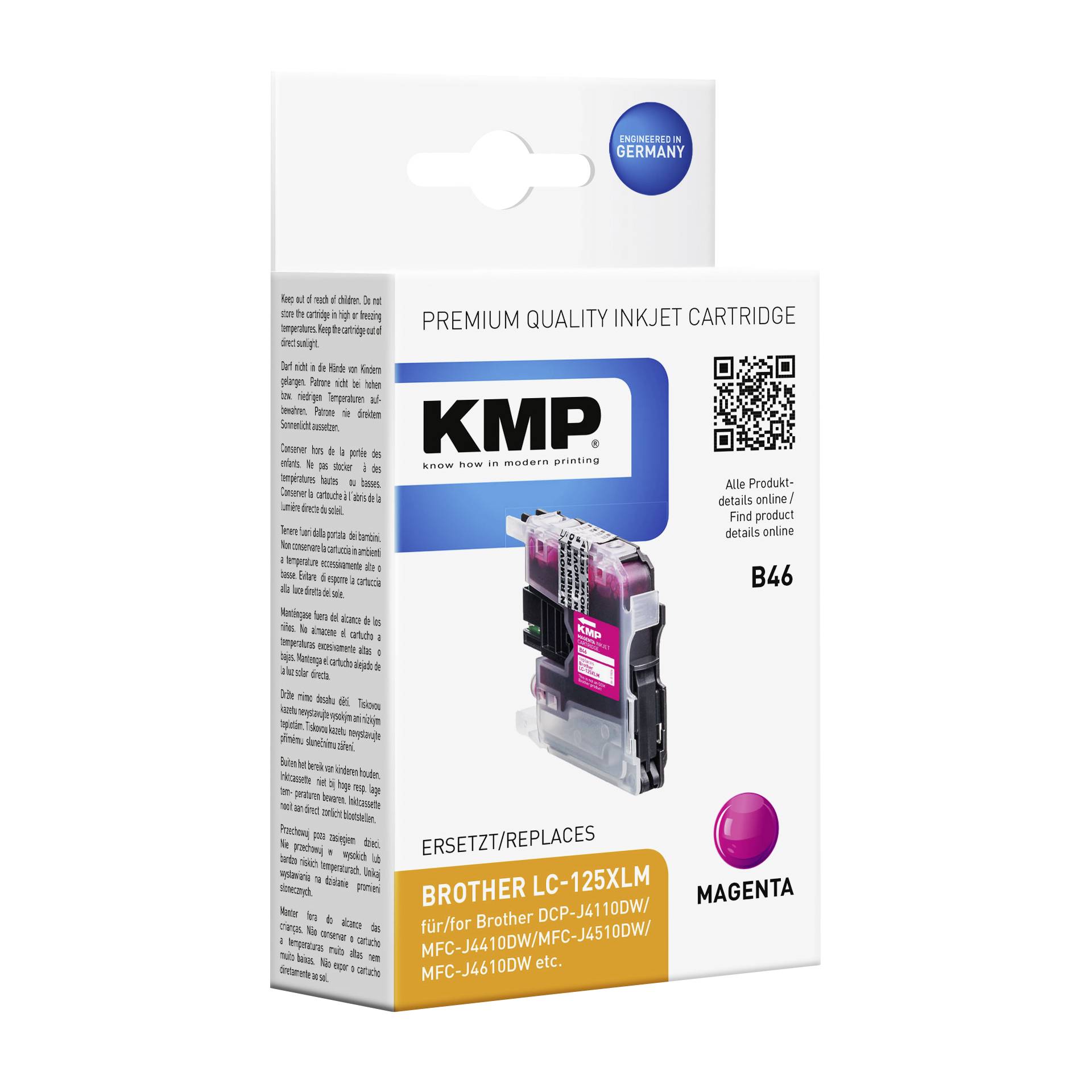 KMP B46 cartuccia magenta compatibile -  Brother LC-125XLM