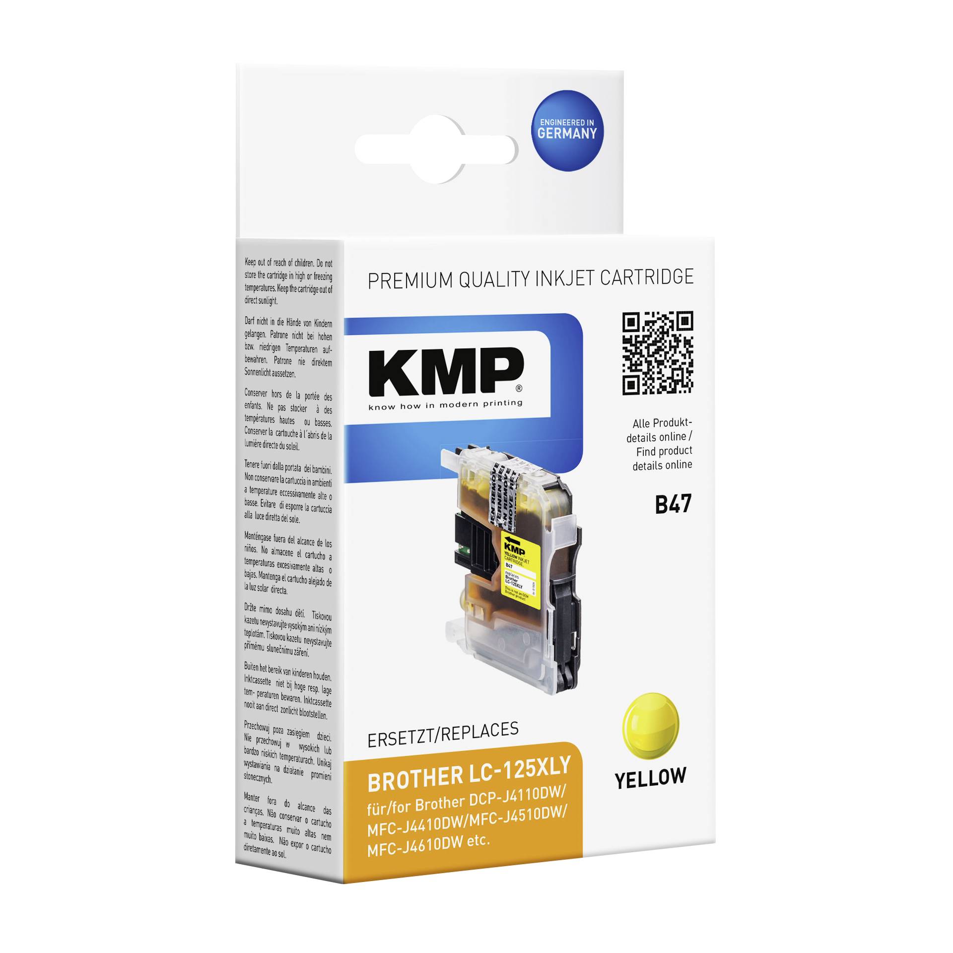 KMP B47 cartuccia gialla compatibile -  Brother LC-125XLY