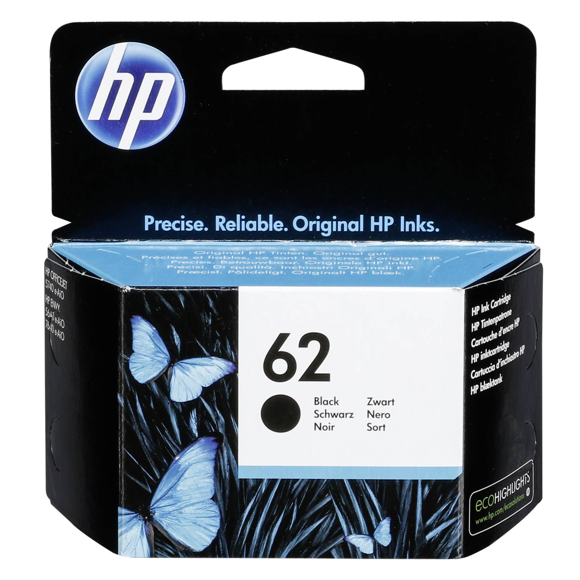 HP C2P04AE cartuccia nero No. 62