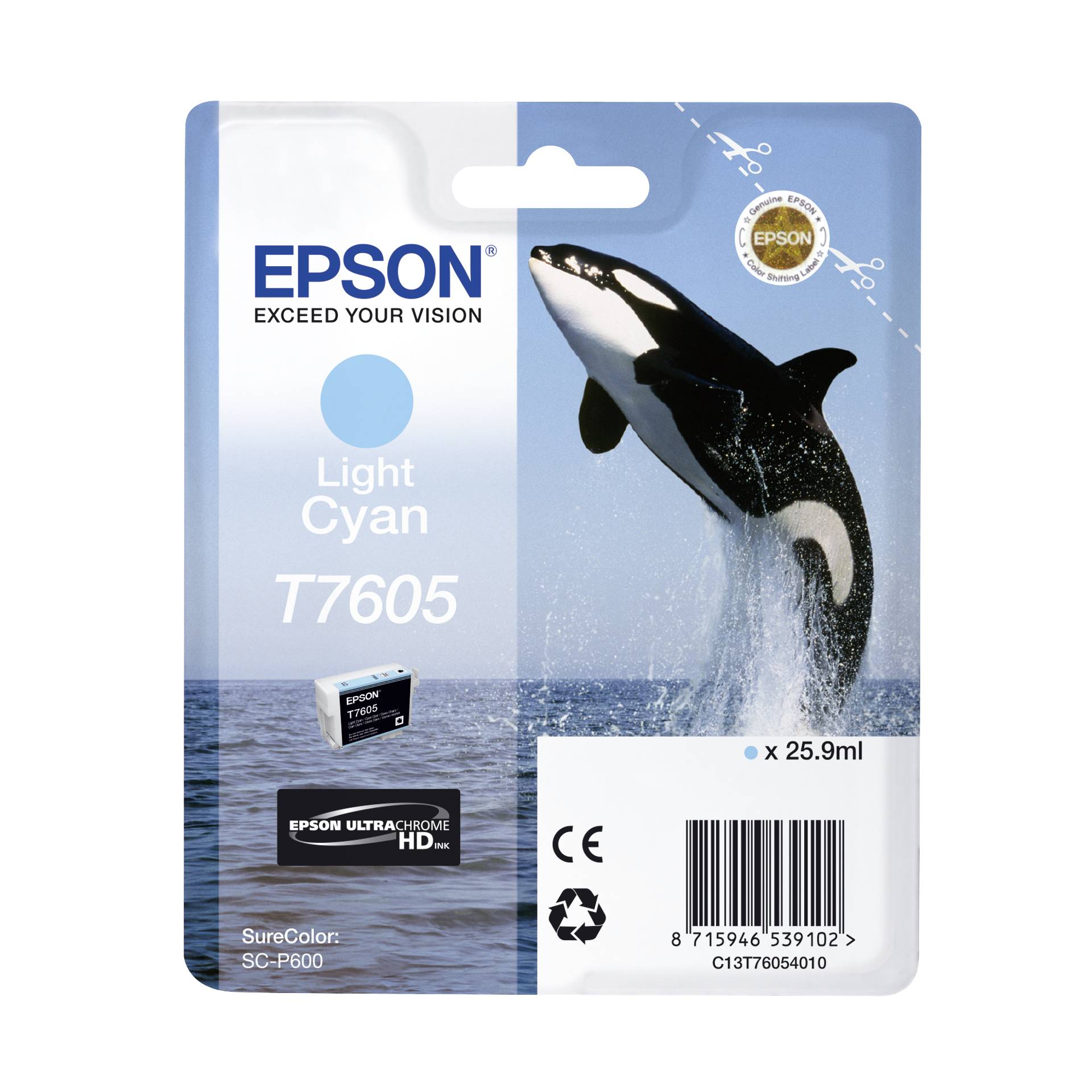 Epson cartuccia light ciano T 7605