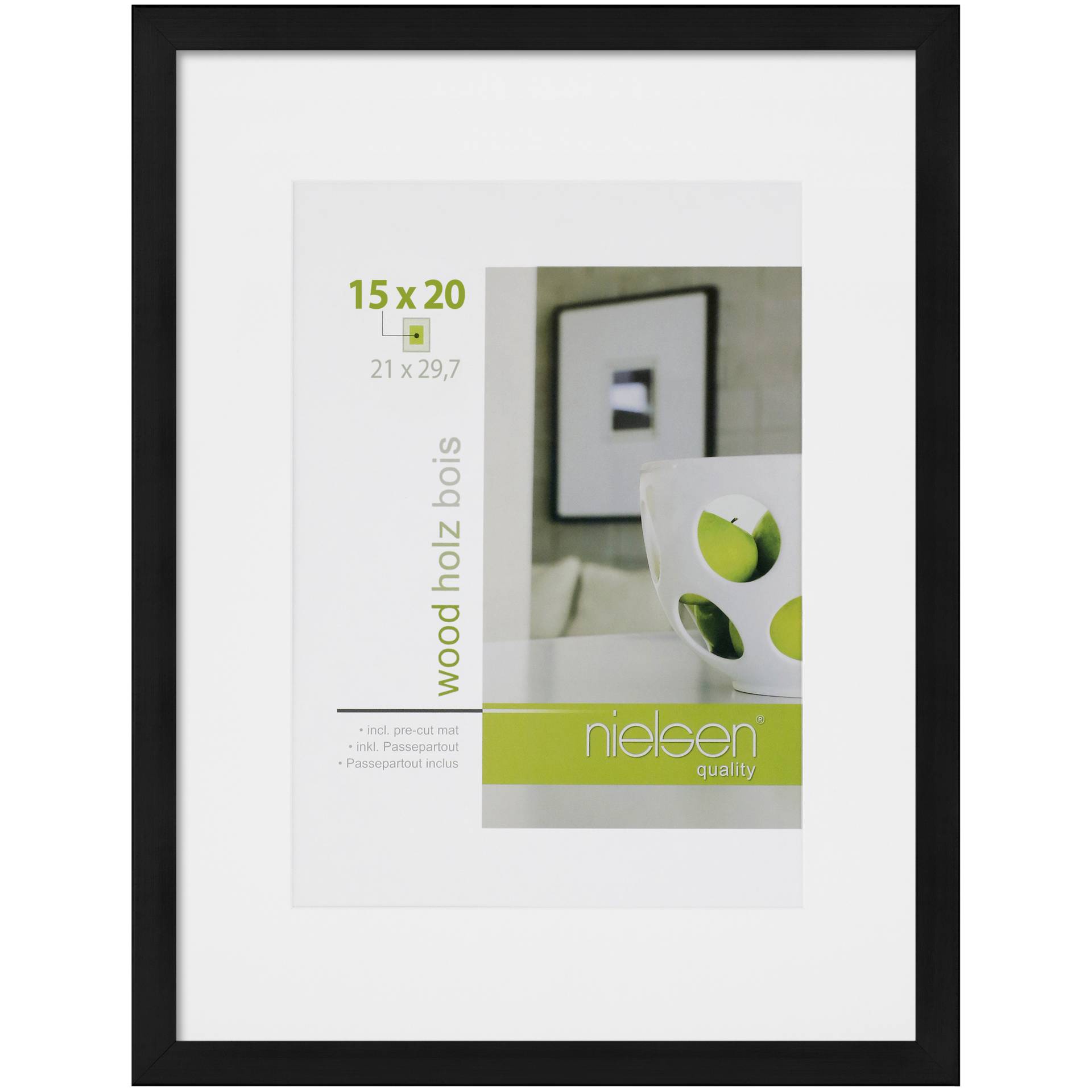 Nielsen Apollon nero 21x29,7 legno DIN A4 8988046