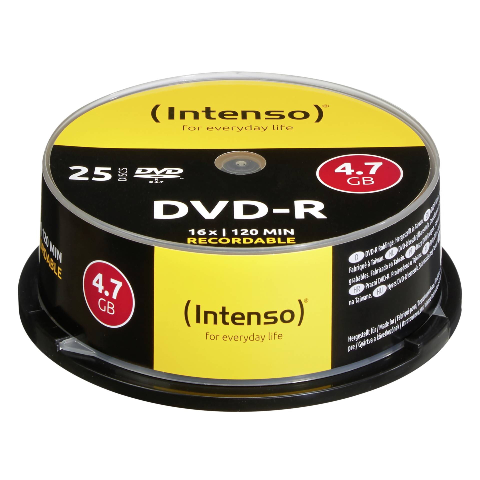 1x25 Intenso DVD-R 4,7GB 16x Speed, Cakebox