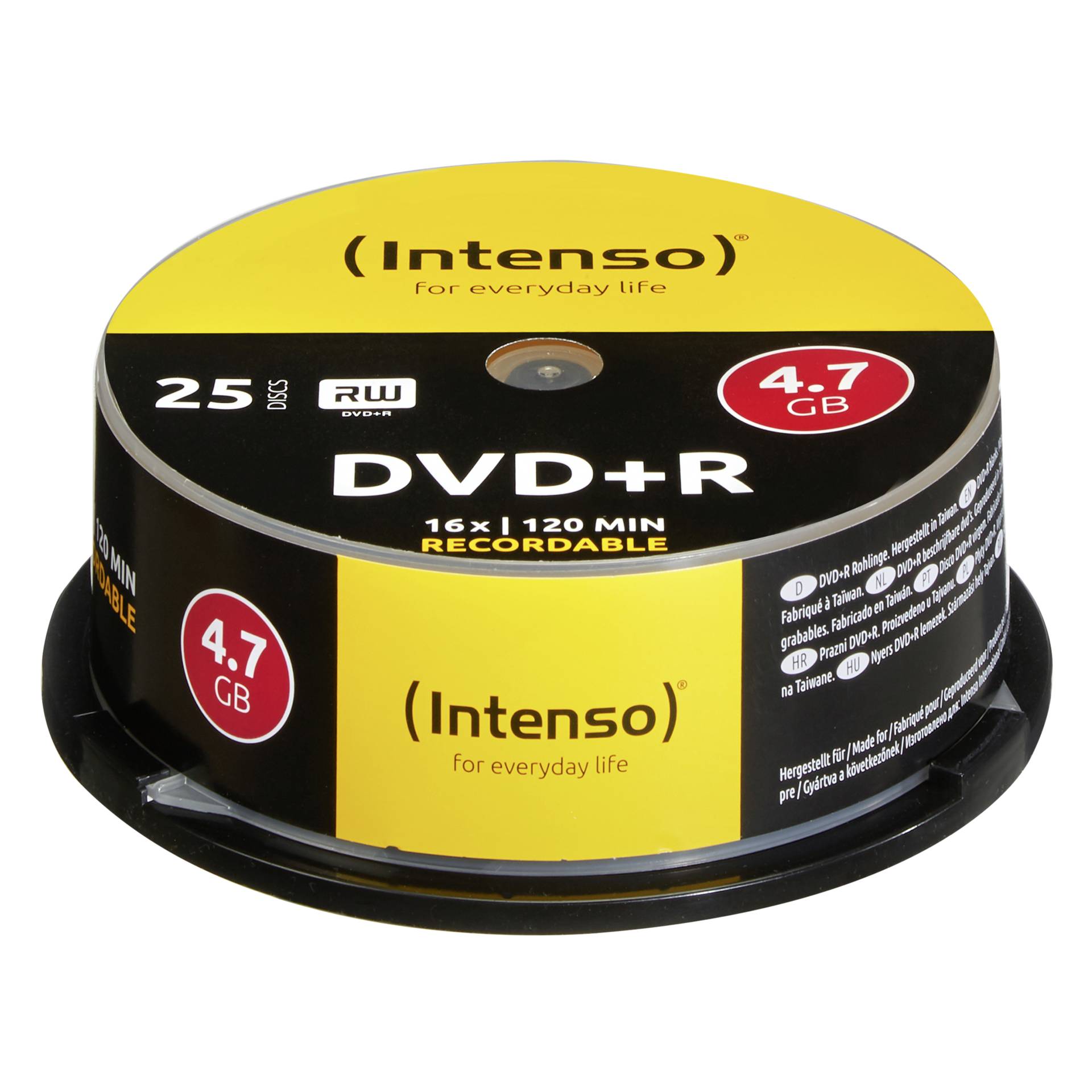 1x25 Intenso DVD+R 4,7GB 16x Speed, Cakebox