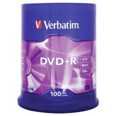 1x100 Verbatim DVD+R 4,7GB 16x Speed, opaco argento 2