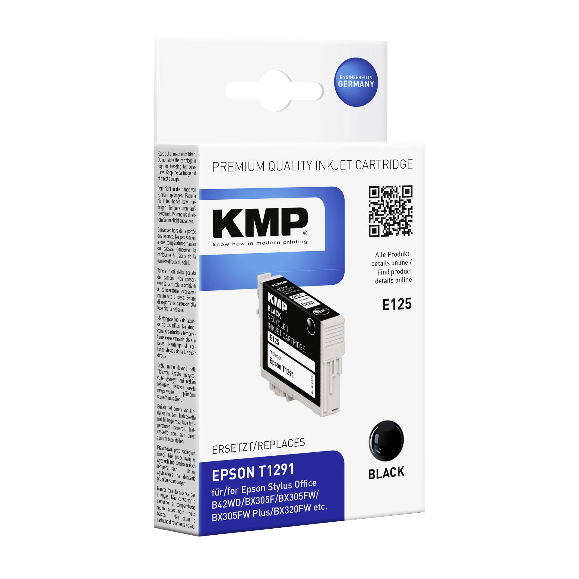 KMP E125 cartuccia nero compatibile con Epson T 129