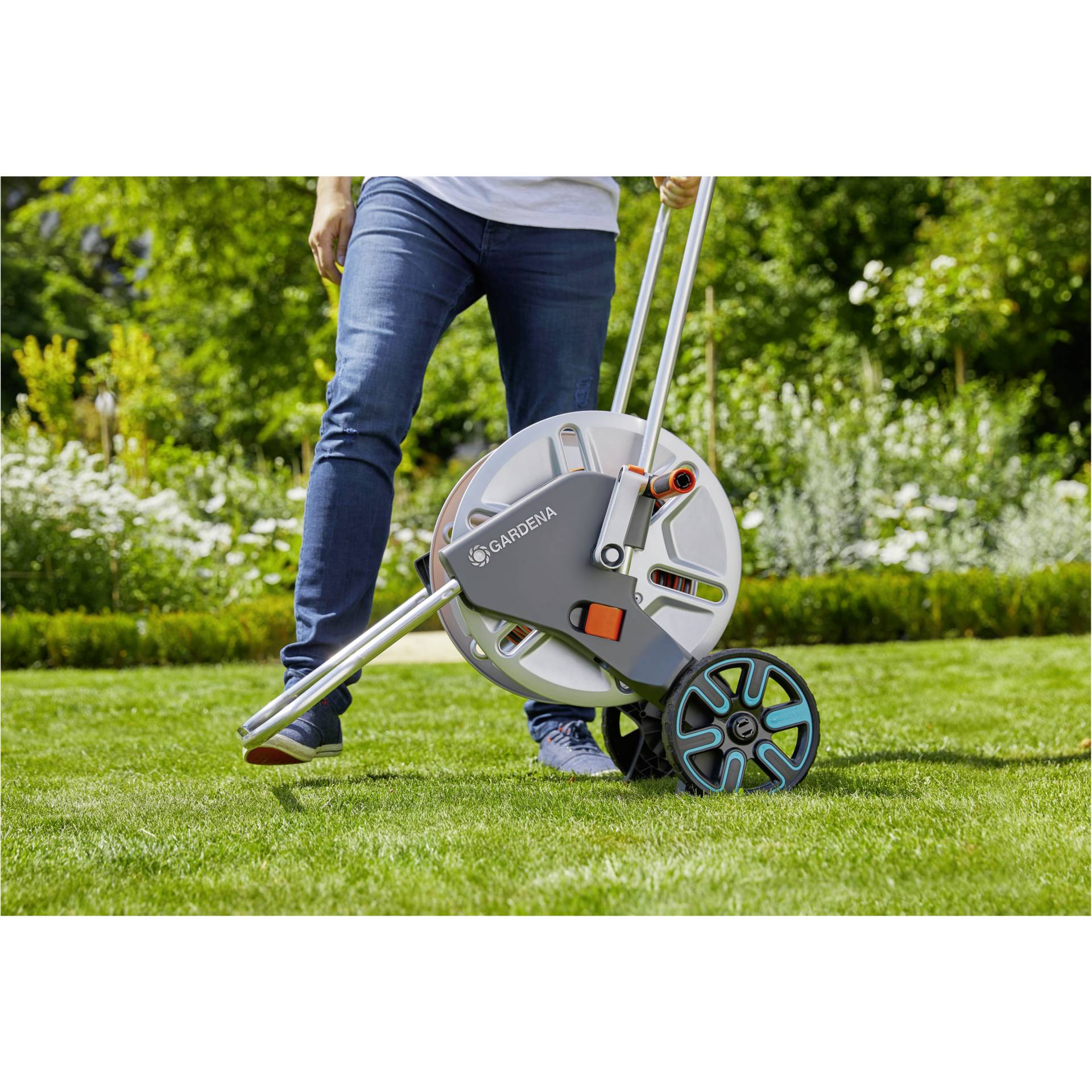 Gardena carrello avvolgitubi AquaRoll M metallo