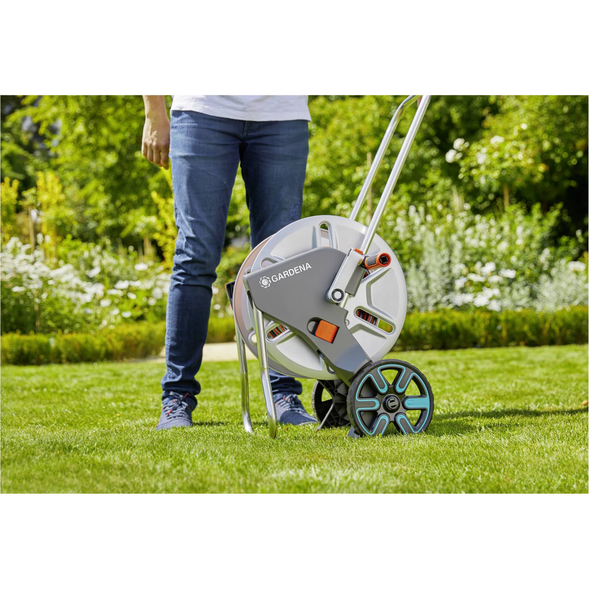Gardena carrello avvolgitubi AquaRoll L Easy metallo