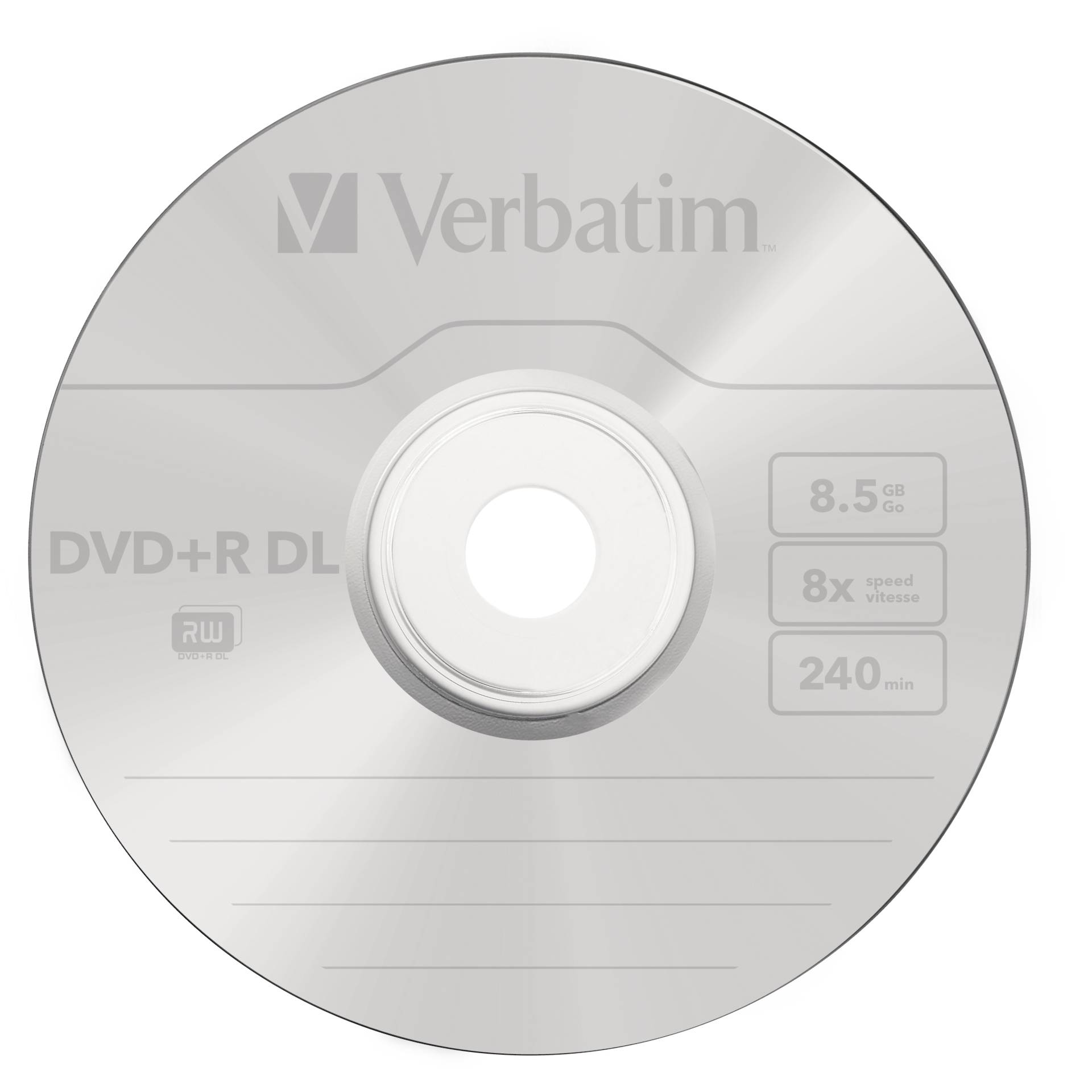 1x5 Verbatim DVD+R Double Layer 8x Speed, Jewel custodia 8,5