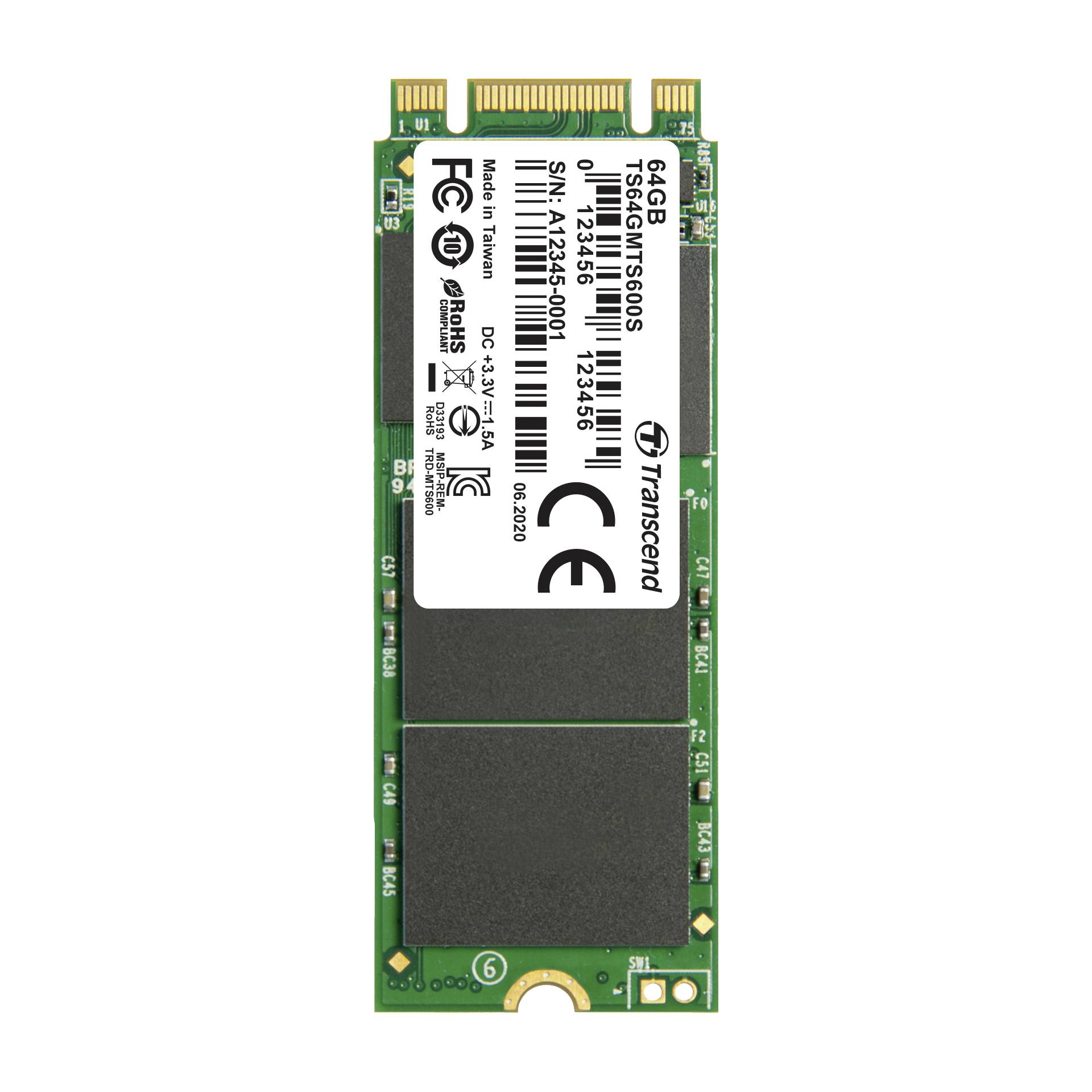 Transcend SSD MTS600S MLC   64GB M.2 SATA III