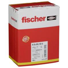 Fischer tasselli vite chiodo N 8x60/20 S 100 pz. 2