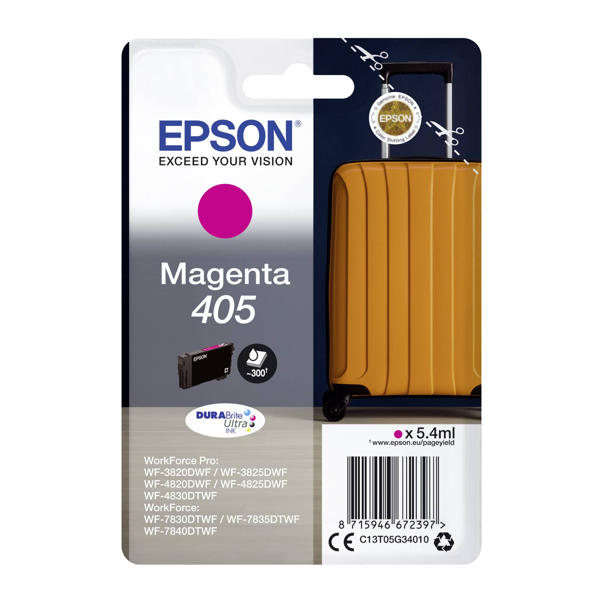 Epson cartuccia magenta DURABrite Ultra Ink 405   T 05G3