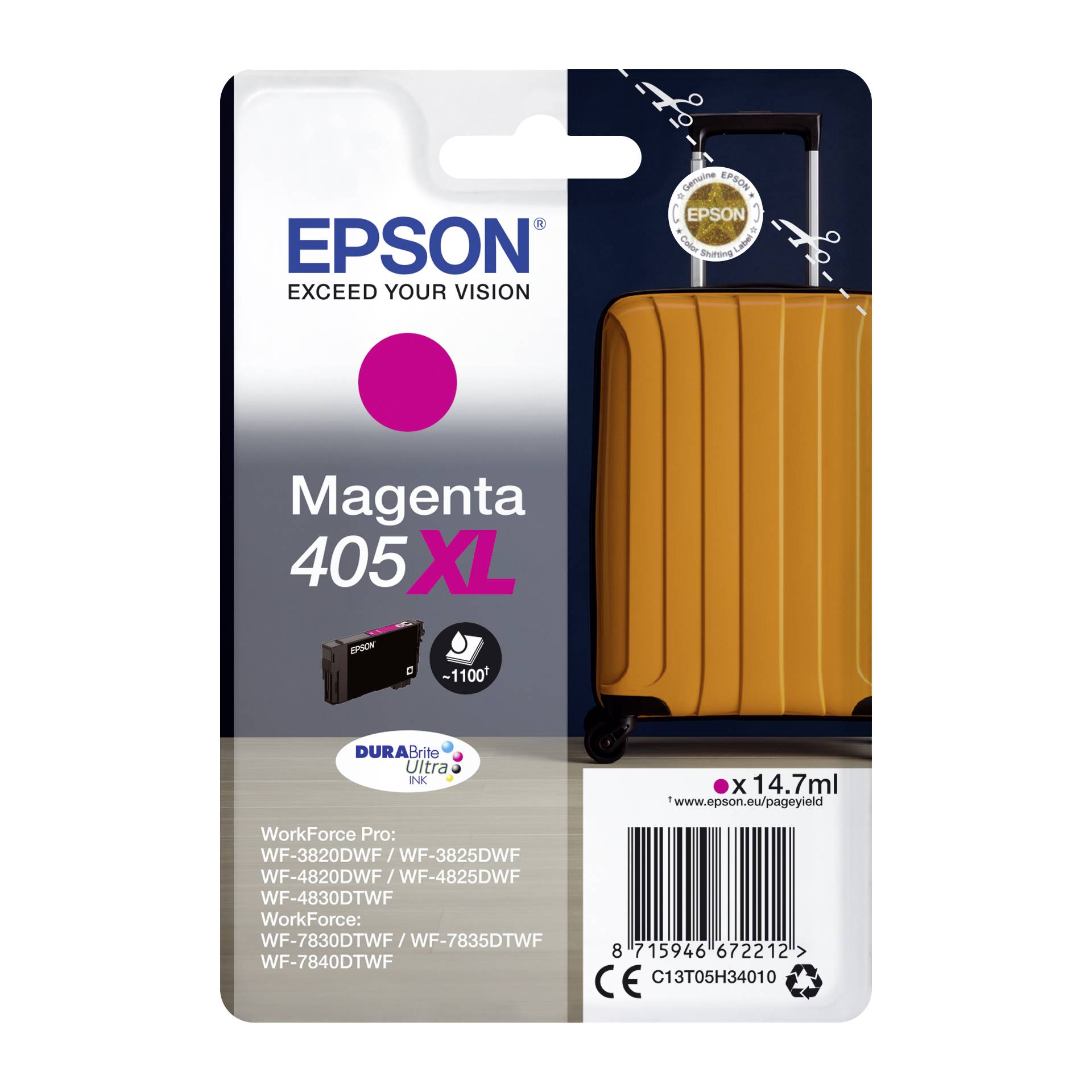 Epson cartuccia magenta DURABrite Ultra Ink 405XL T 05H3