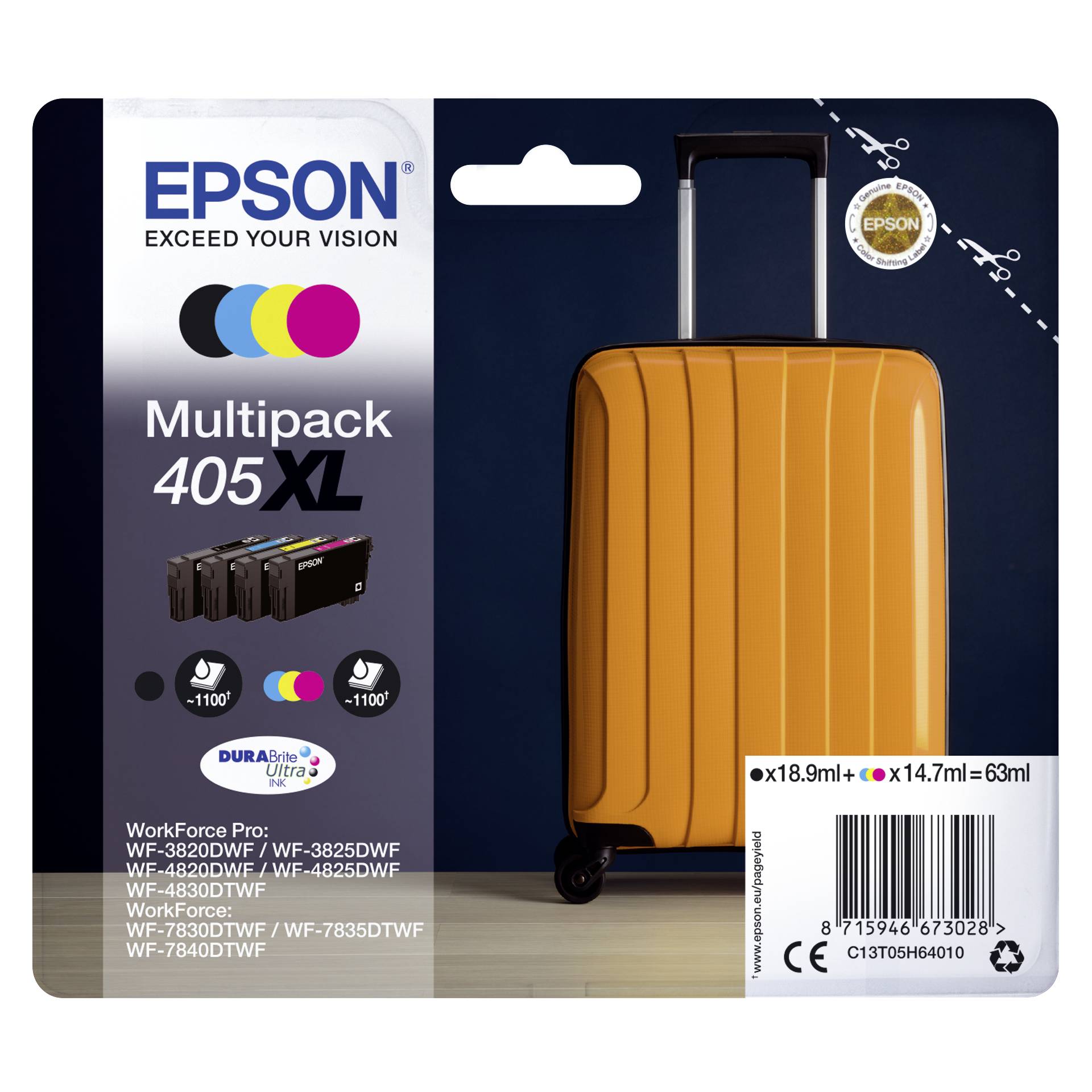 Epson DURABrite Ultra Multipack (4 colors) 405 XL         T