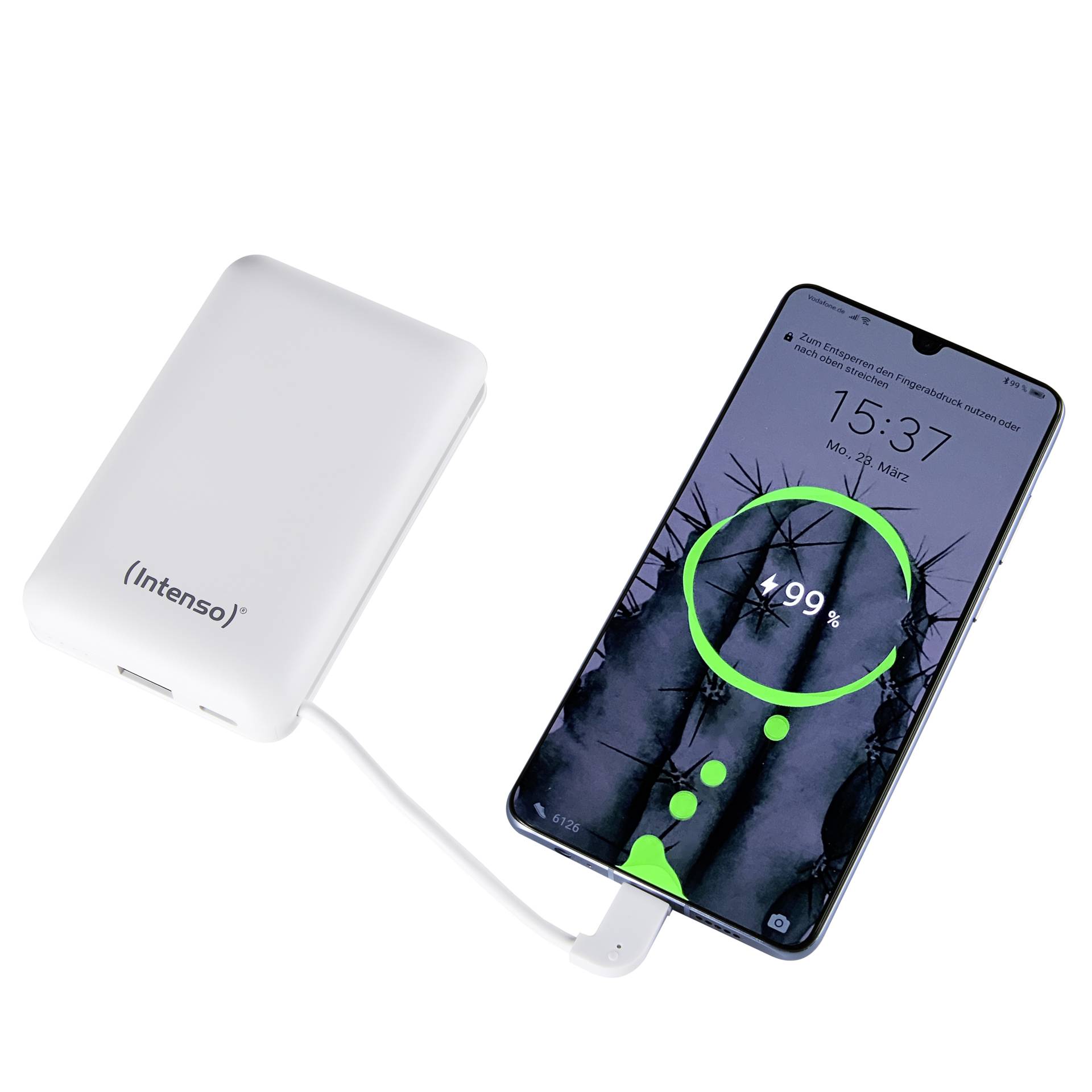Intenso Powerbank XC10000 bianco +USB-A zu tipo C cavo 10000