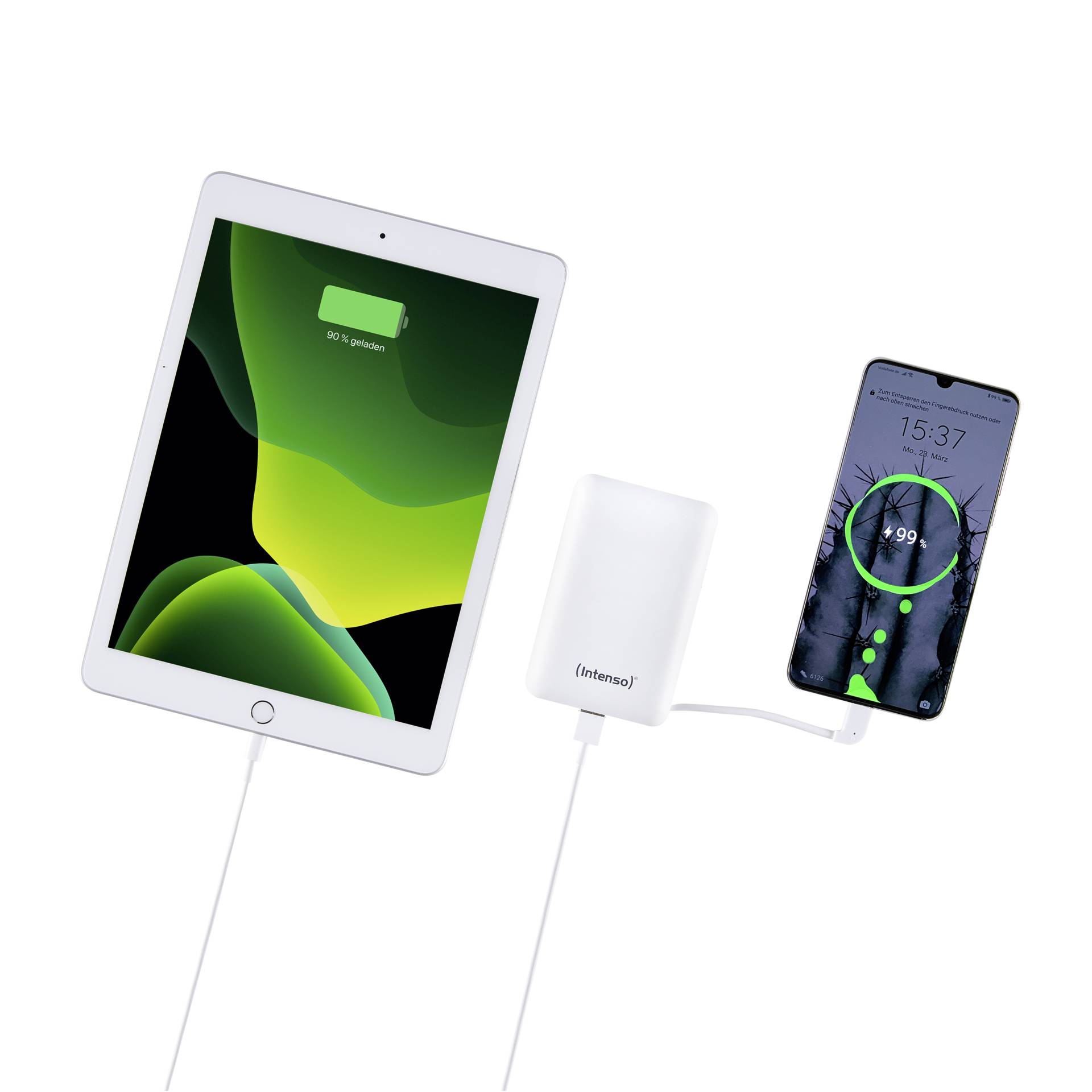 Intenso Powerbank XC10000 bianco +USB-A zu tipo C cavo 10000